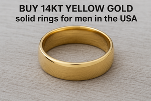 Buy 14kt Yellow Gold Solid Rings For Men In USA
