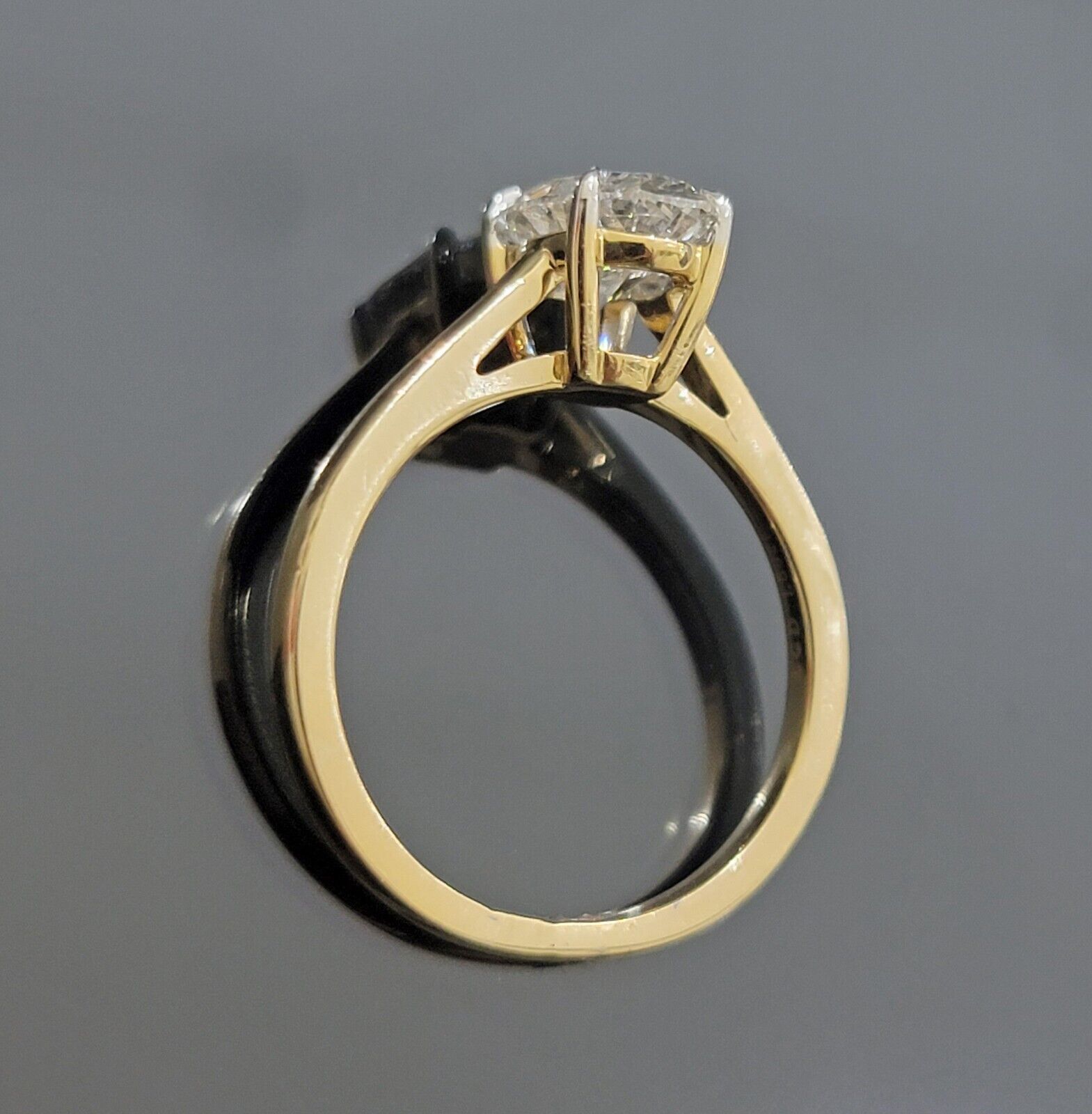 1 CT Diamond Ring Solitaire Engagement Wedding 14k Gold For Ladies , lab - created - GoldenlinQ
