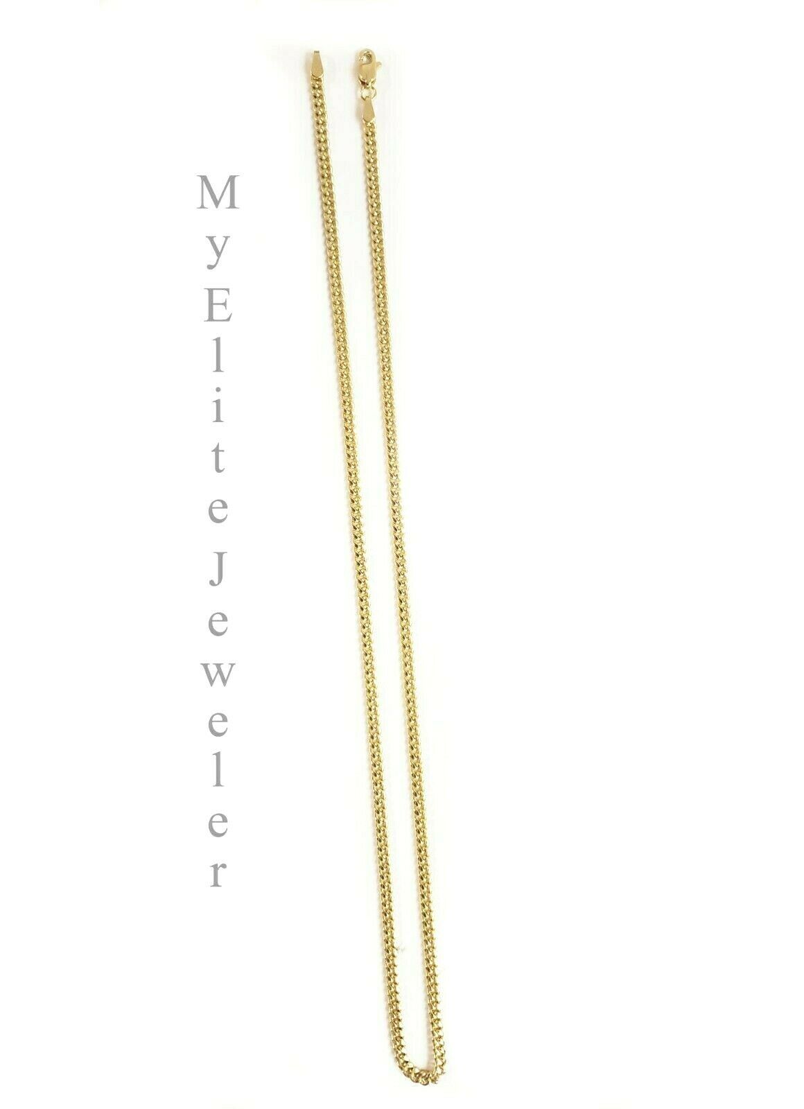 10 K Gold 3mm Chain 0.24 CT Diamond Initial T Charm Alphabet Men's Ladies Letter - GoldenlinQ