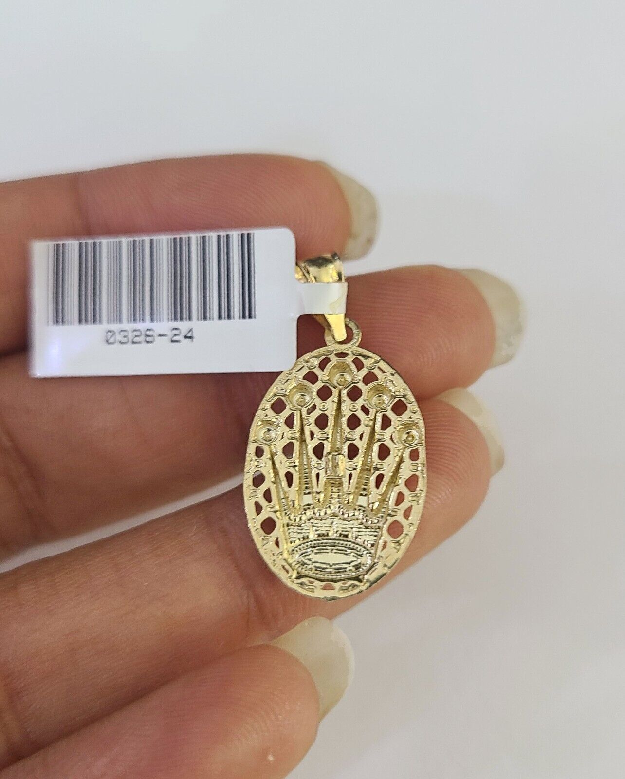 10k 2.5mm Rope Chain Crown Pendant 18" - 30" Yellow Gold Set Charm Necklace - GoldenlinQ