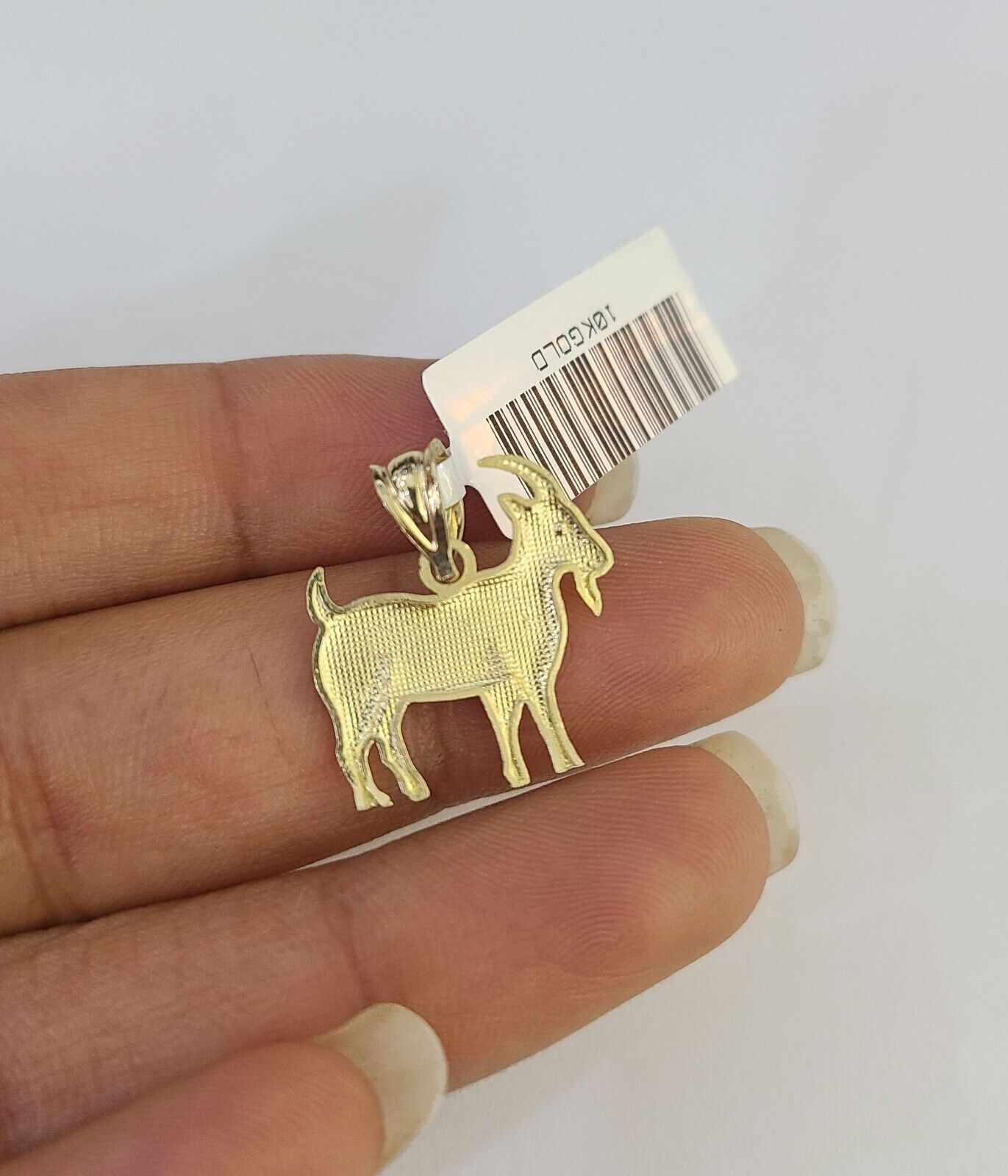 10k 2.5mm Rope Chain GOAT Pendant 18" - 30" Yellow Gold Set Charm Necklace - GoldenlinQ