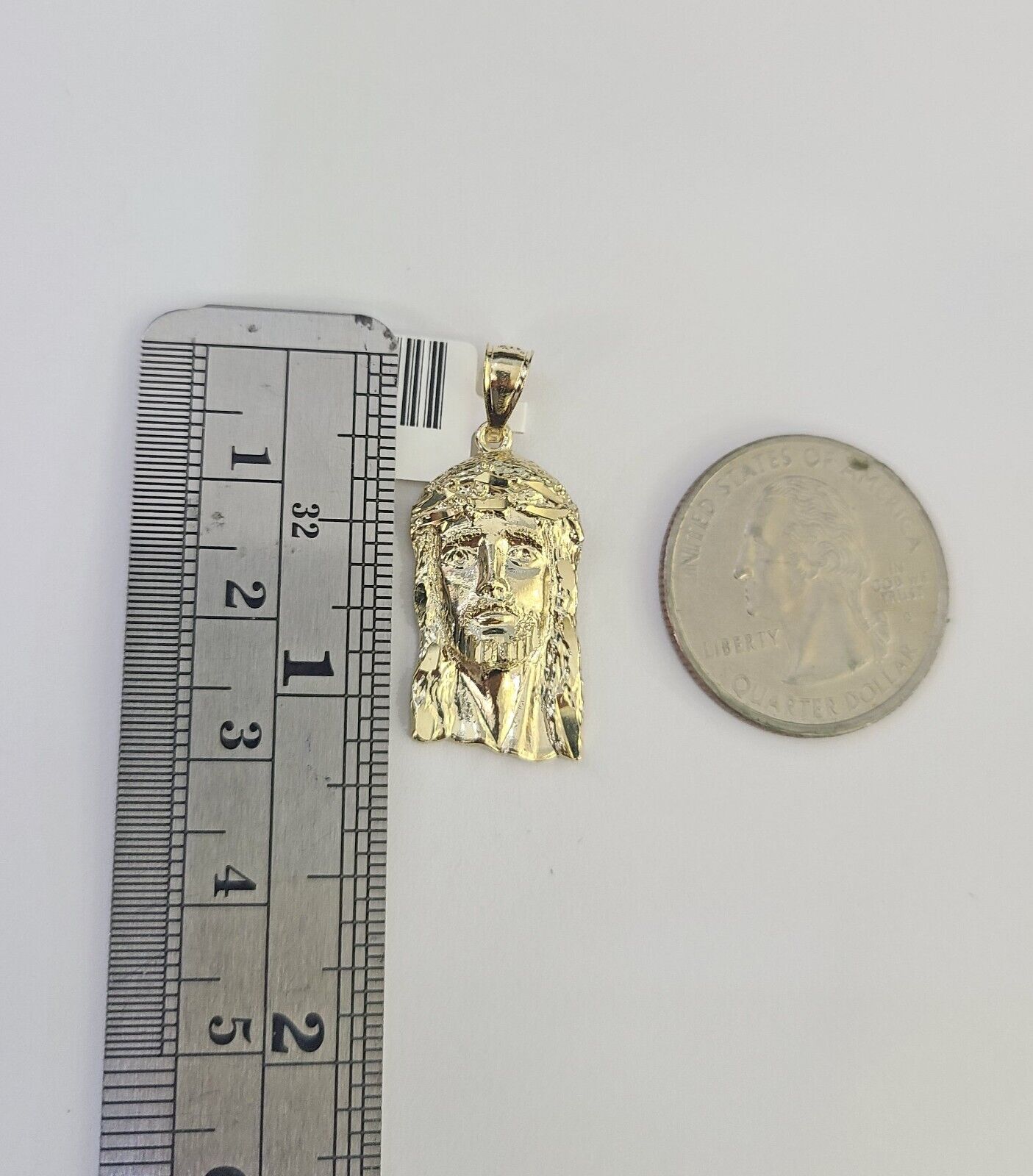 10k 2.5mm Rope Chain Jesus Head Pendant 18" - 30" Yellow Gold Set Charm Necklace - GoldenlinQ