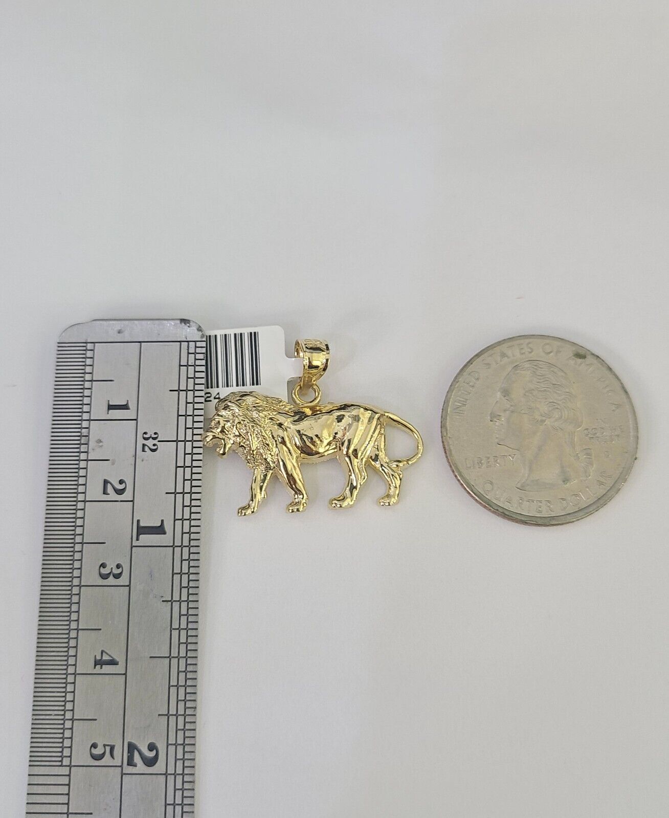 10k 2.5mm Rope Chain Lion Pendant 18" - 30" Yellow Gold Set Charm Necklace - GoldenlinQ