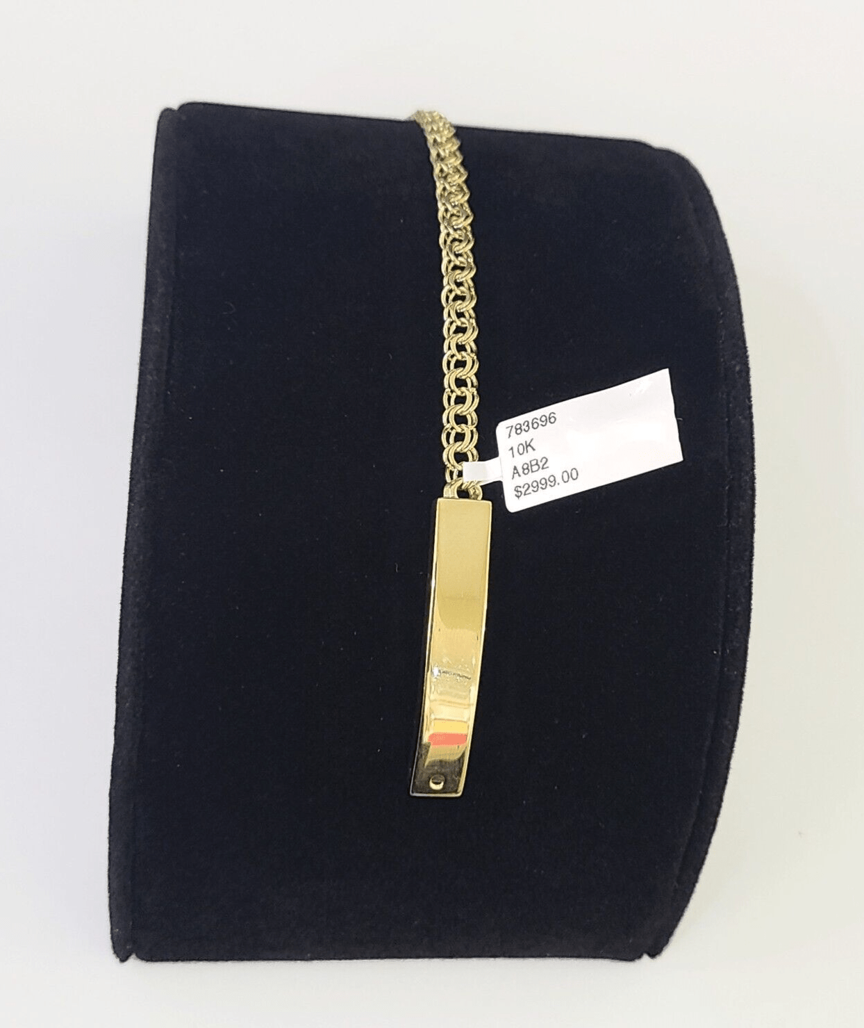 10k Chino ID Bracelet Yellow Gold 5 Inches Box Lock Real 10kt Small - GoldenlinQ