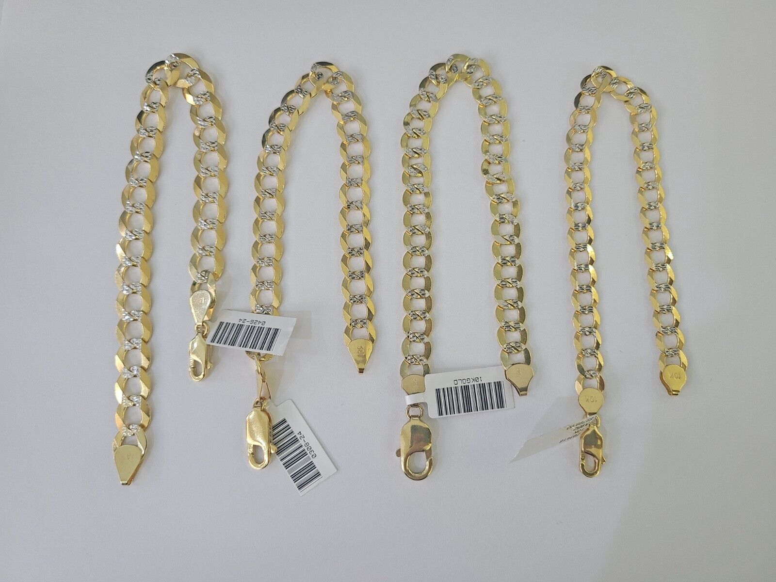 10k Cuban Curb Bracelet Gold 6mm 7mm 8mm 9mm Diamond Cuts 7" 7.5" 8" 8.5" 9" - GoldenlinQ