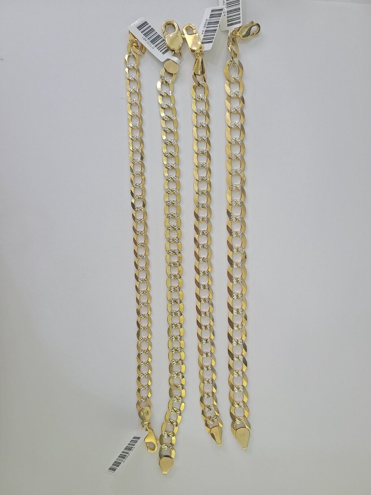 10k Cuban Curb Bracelet Gold 6mm 7mm 8mm 9mm Diamond Cuts 7" 7.5" 8" 8.5" 9" - GoldenlinQ