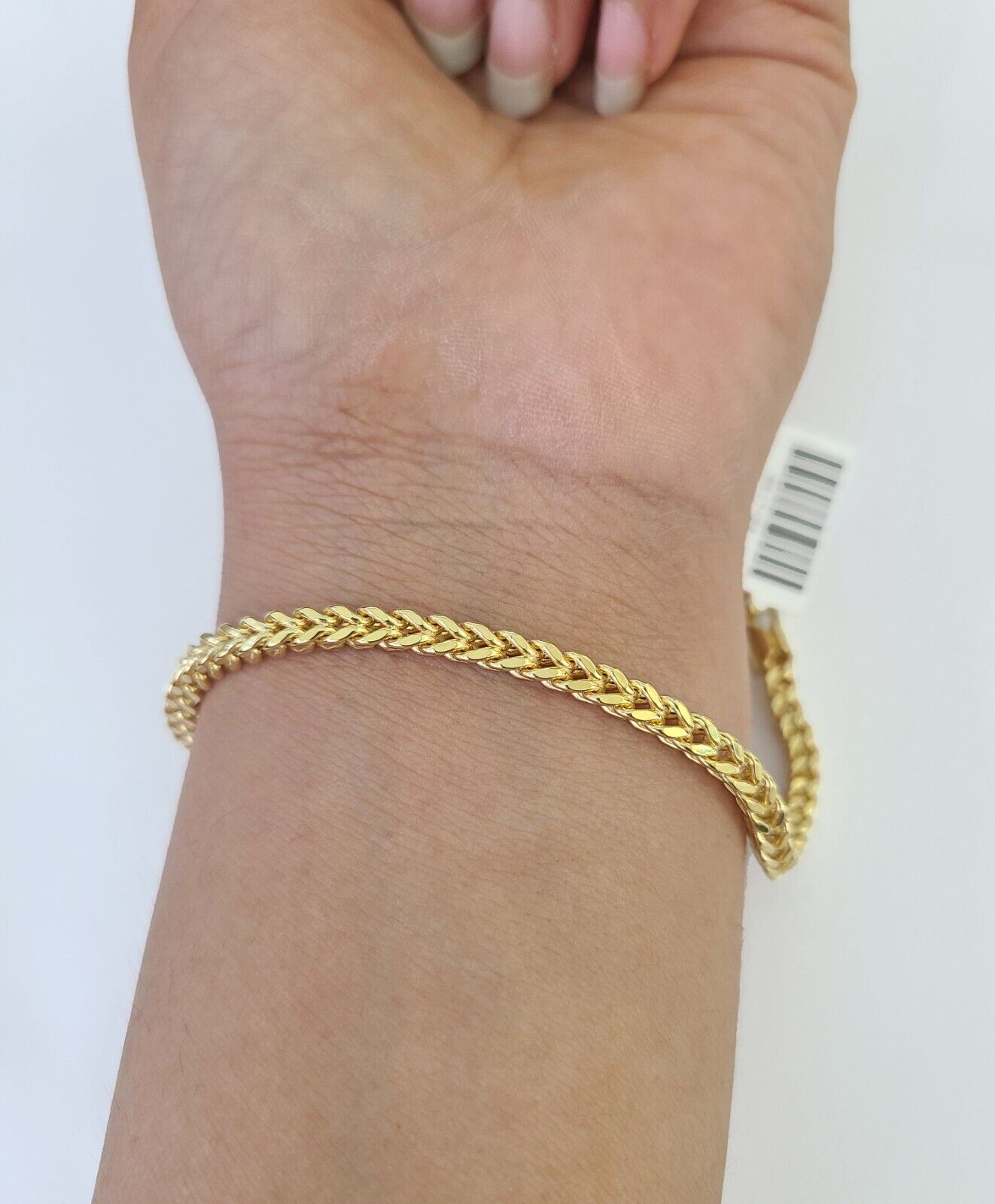 10k Franco Bracelet 4mm 9" Inch Yellow Gold Men Women Link Real 10kt - GoldenlinQ