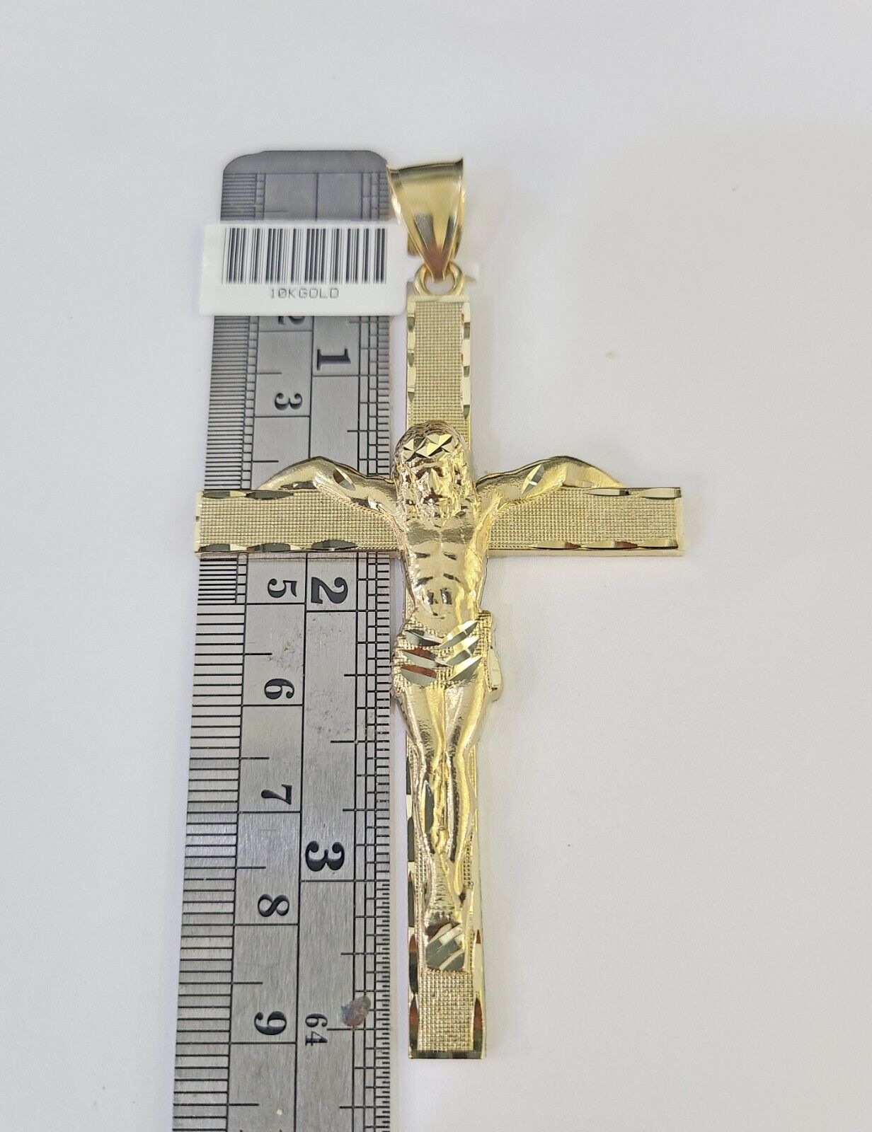 10K Franco Chain Jesus Crucifix Cross Pendant Charm Necklace 20" - 26" 3mm Gold - GoldenlinQ