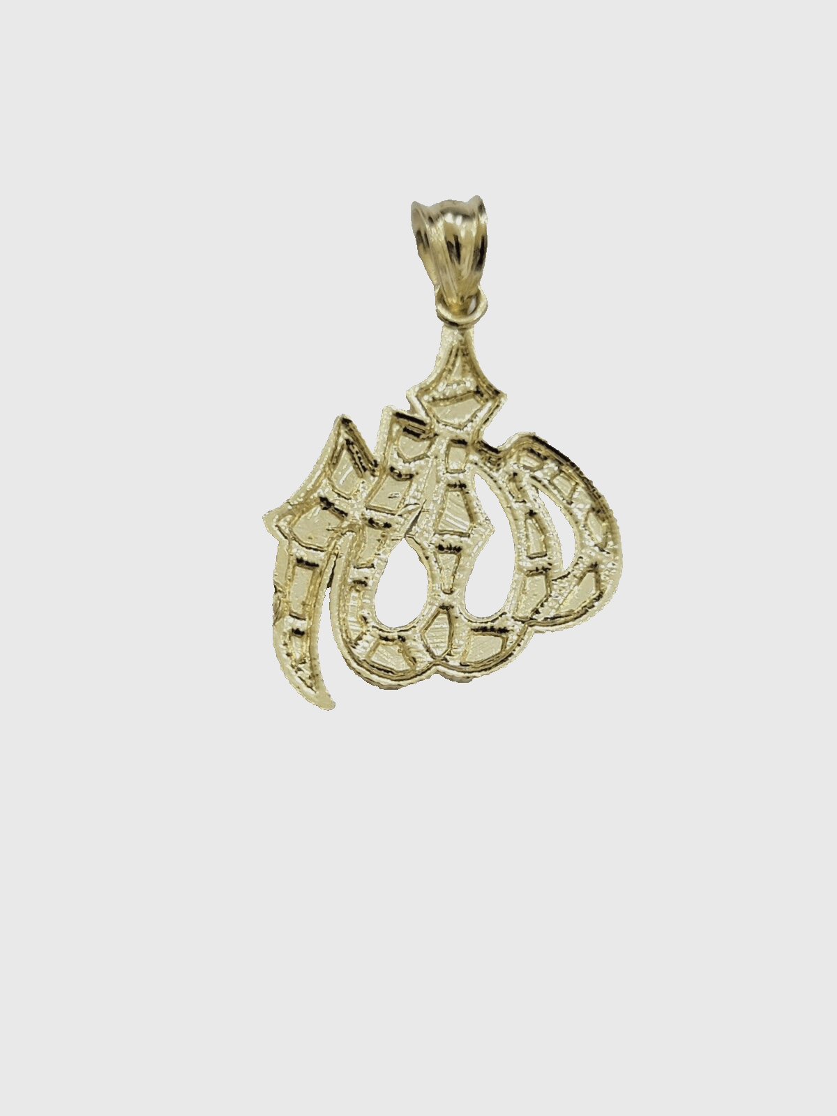 10k Gold Allah Charm Miami Cuban Chain 20" 3mm Necklace Pendant , REAL 10kt SET - GoldenlinQ