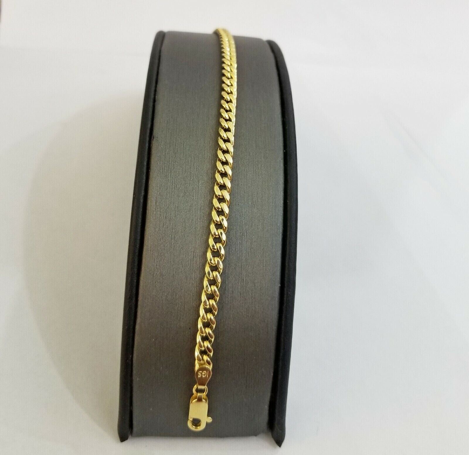 10k gold bracelet 8 Inch 4.5mm Miami Cuban Link With Lobster Lock Men Women REAL - GoldenlinQ