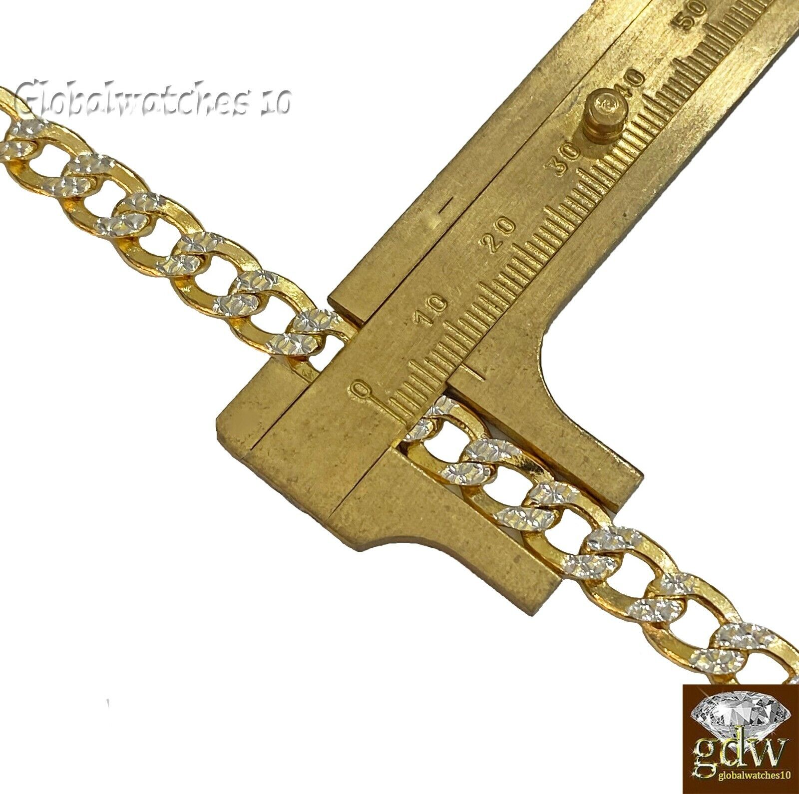 10k Gold Cuban Link Chain Diamond Cut 8mm 26 inch Lobster Lock Real Gold - GoldenlinQ