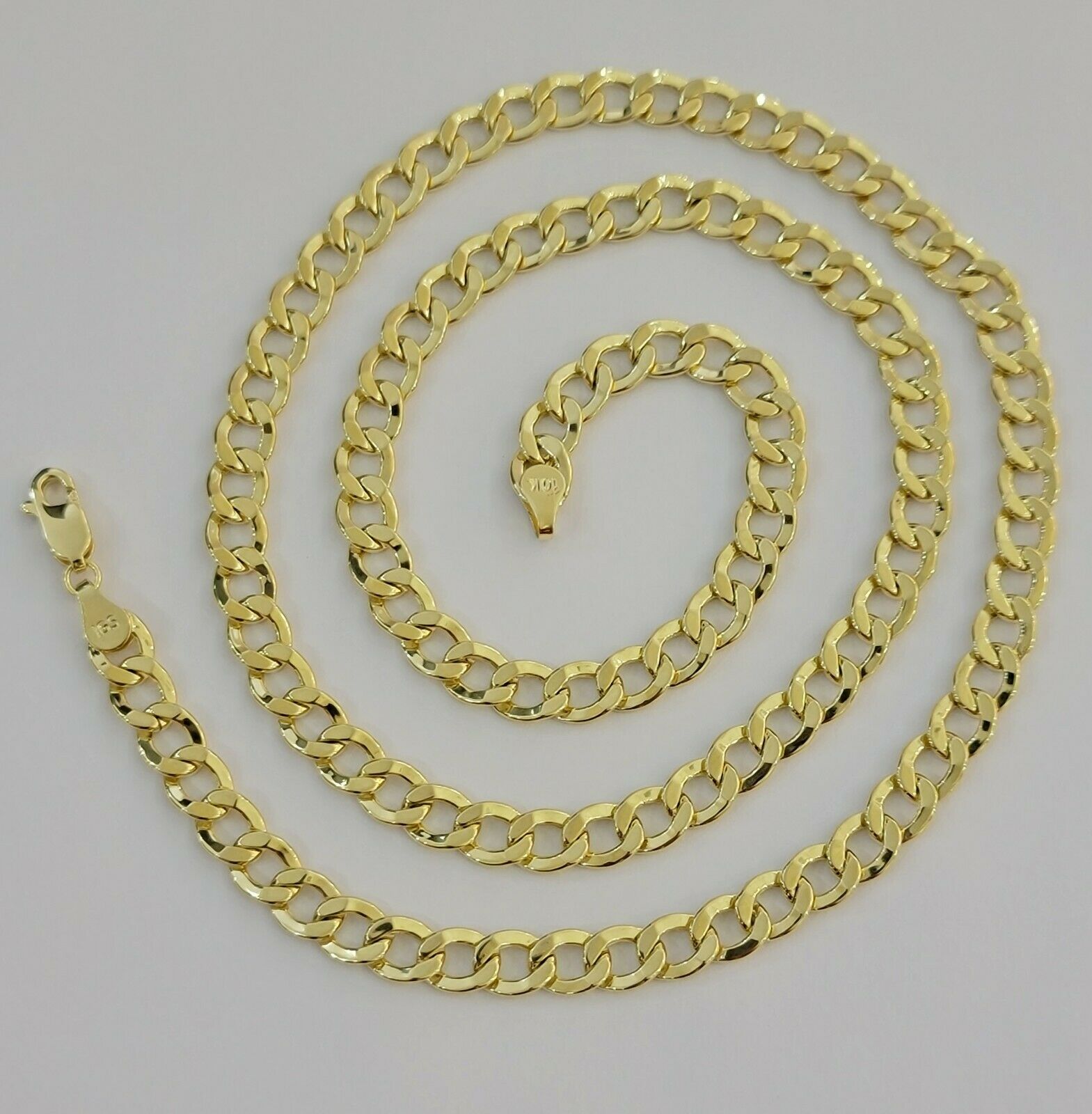 10k Gold Cuban Link Chain Necklace 6.5mm 20" 22" 24" 26" 28" REAL 10kt Yellow Gd - GoldenlinQ