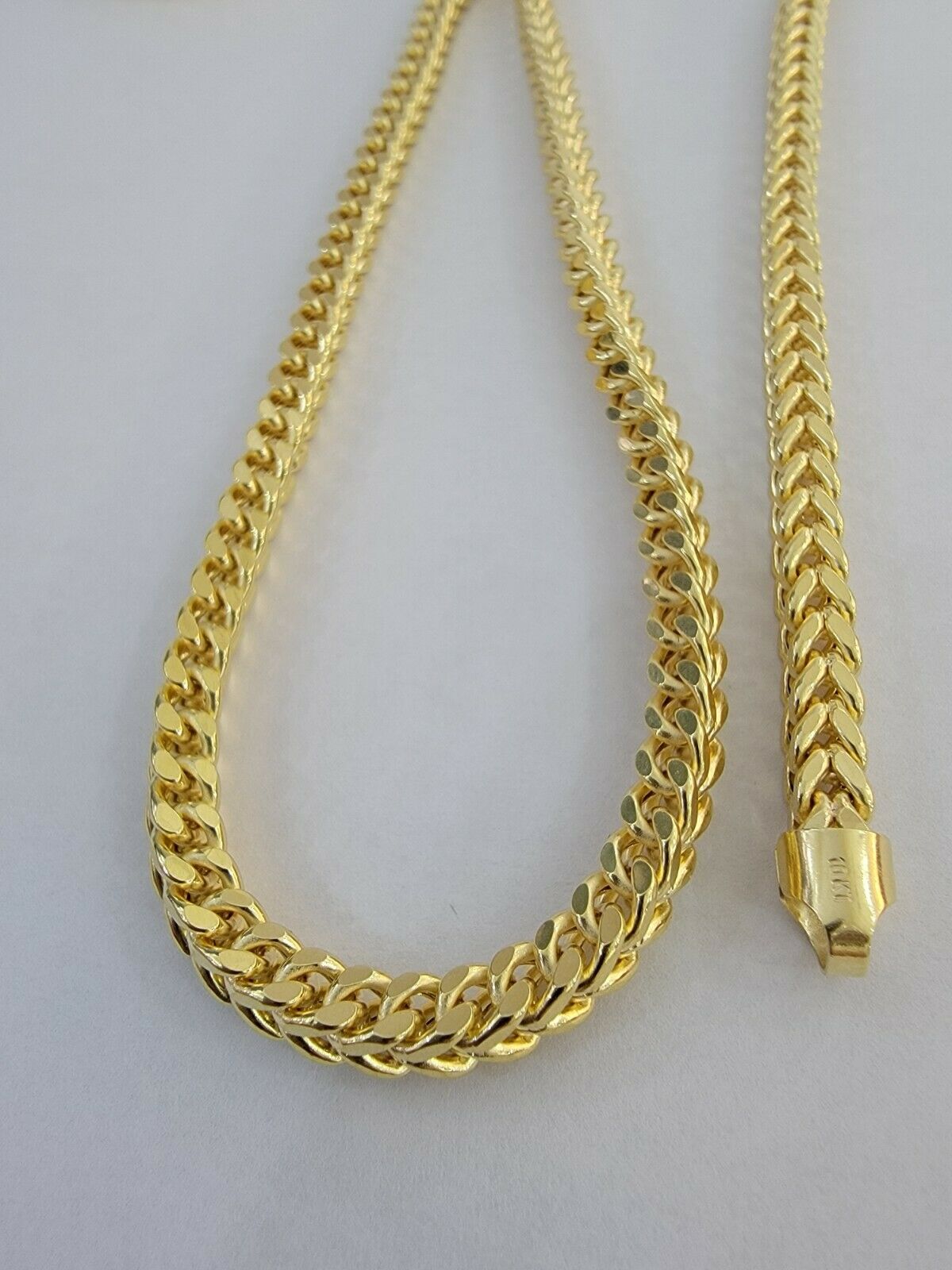 10K Gold Franco Link Chain 26" Necklace 5mm Thick, REAL 10kt Men's STRONG Chain - GoldenlinQ