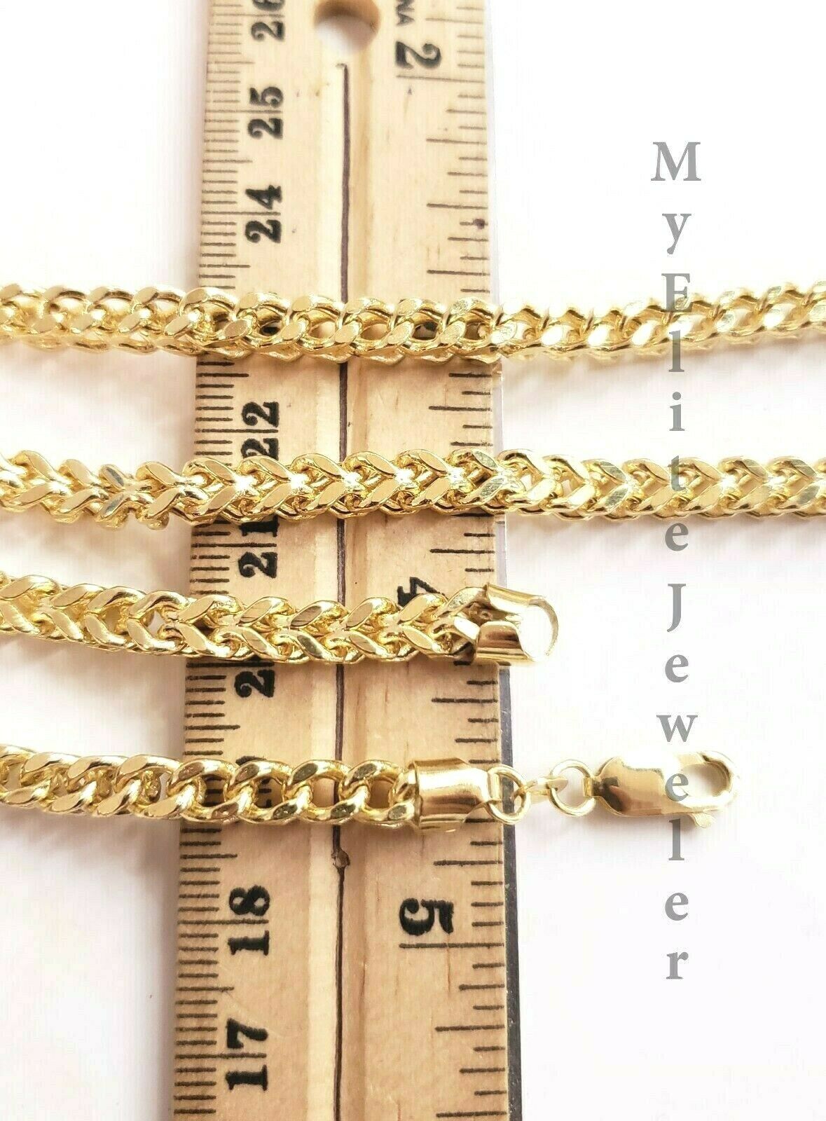 10K Gold Franco Link Chain 26" Necklace 5mm Thick, REAL 10kt Men's STRONG Chain - GoldenlinQ