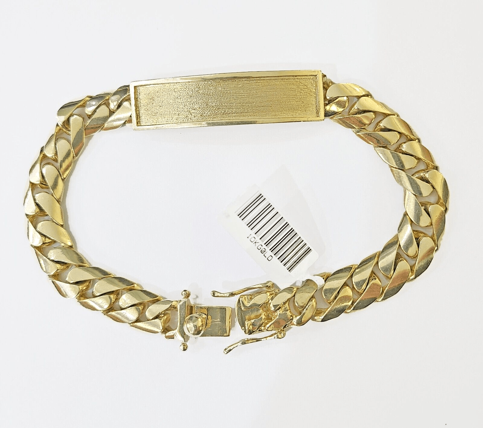10K Gold ID Bracelet With Miami Cuban 10 mm 9" inches 10kt - GoldenlinQ