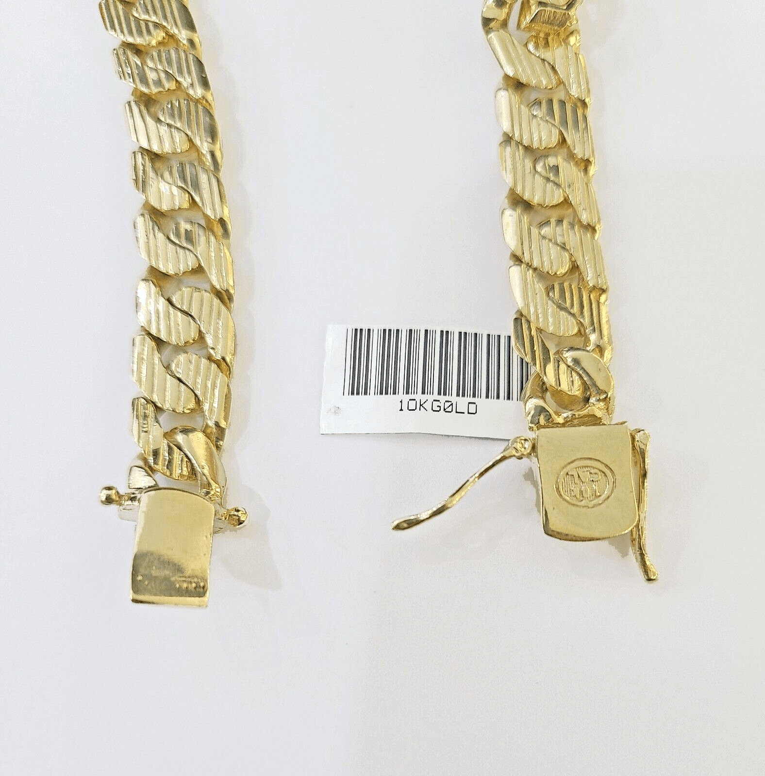 10K Gold ID Bracelet With Miami Cuban 10 mm 9" inches 10kt - GoldenlinQ