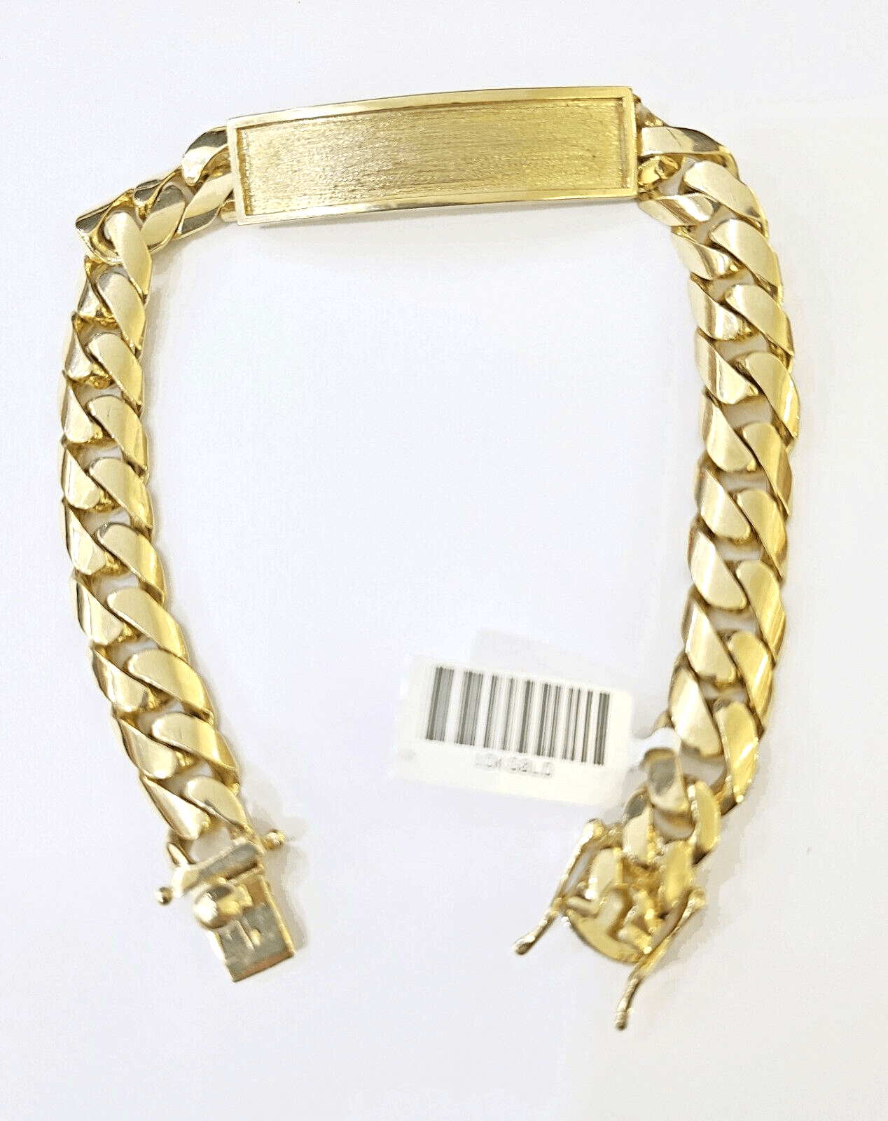 10K Gold ID Bracelet With Miami Cuban 10 mm 9" inches 10kt - GoldenlinQ