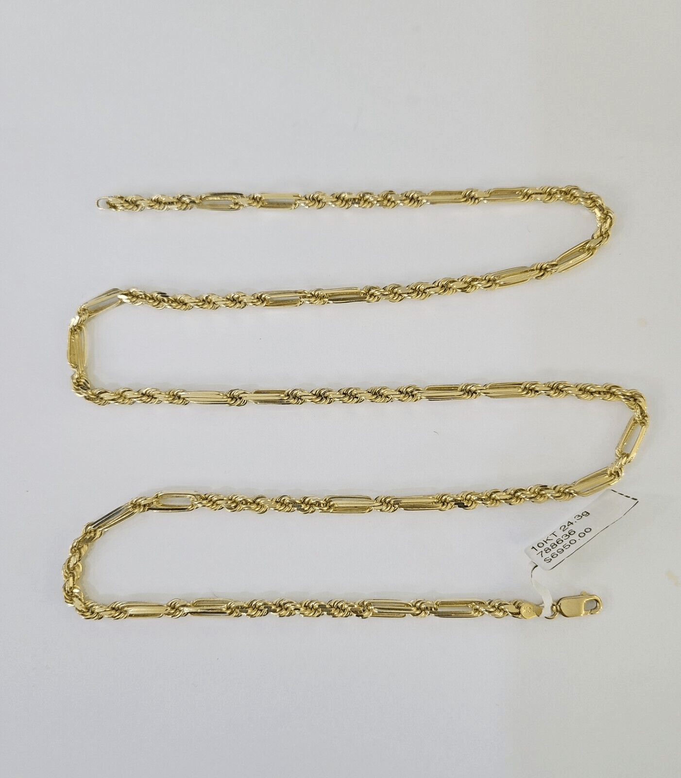 10k Gold Milano Rope chain Solid 4mm 20 Inches Yellow Gold Necklace Real - GoldenlinQ