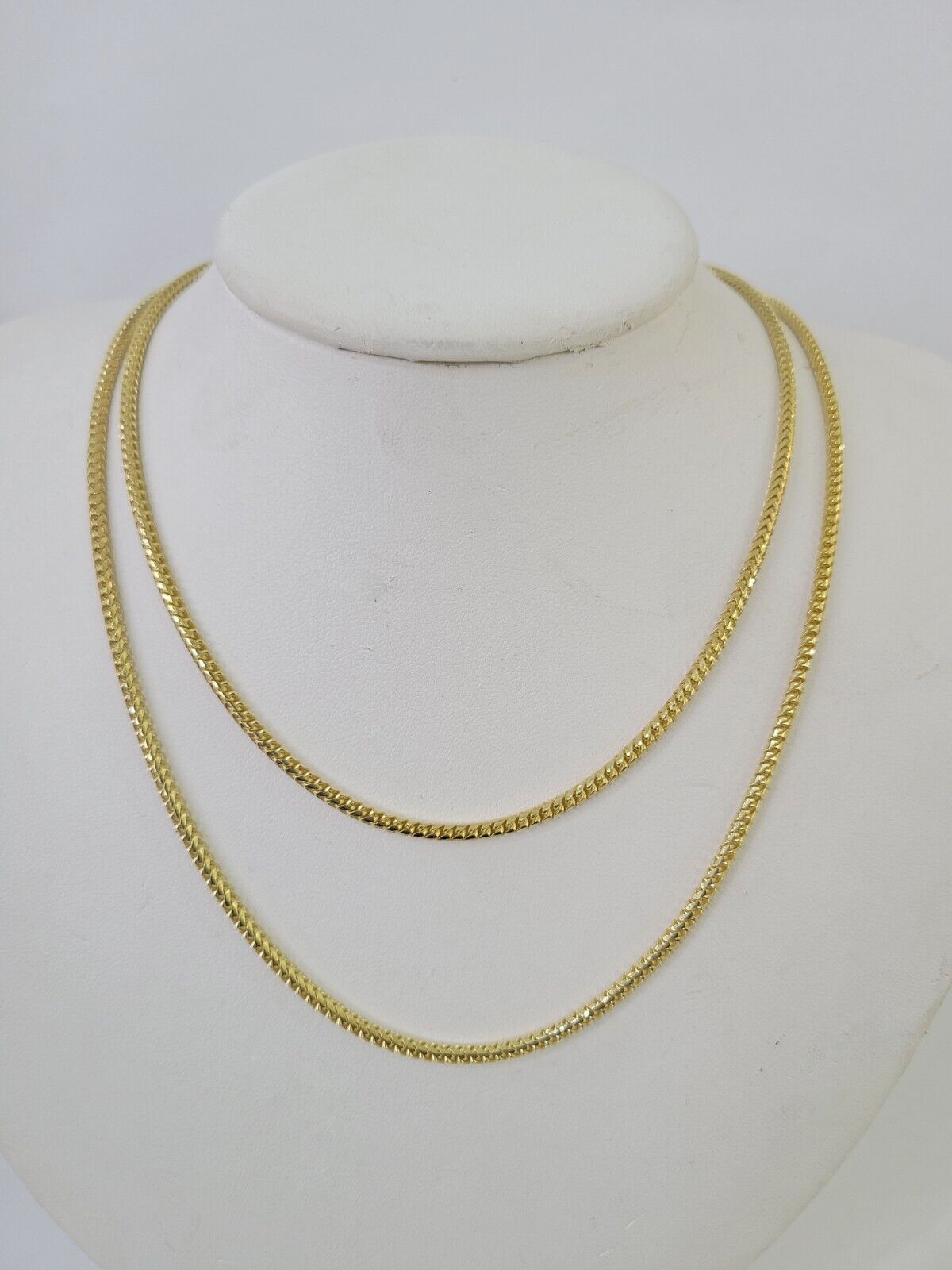 10K Gold Palm Chain Solid 2mm 18" 20" 22" 24" 26" Yellow Gold Real Men Women - GoldenlinQ