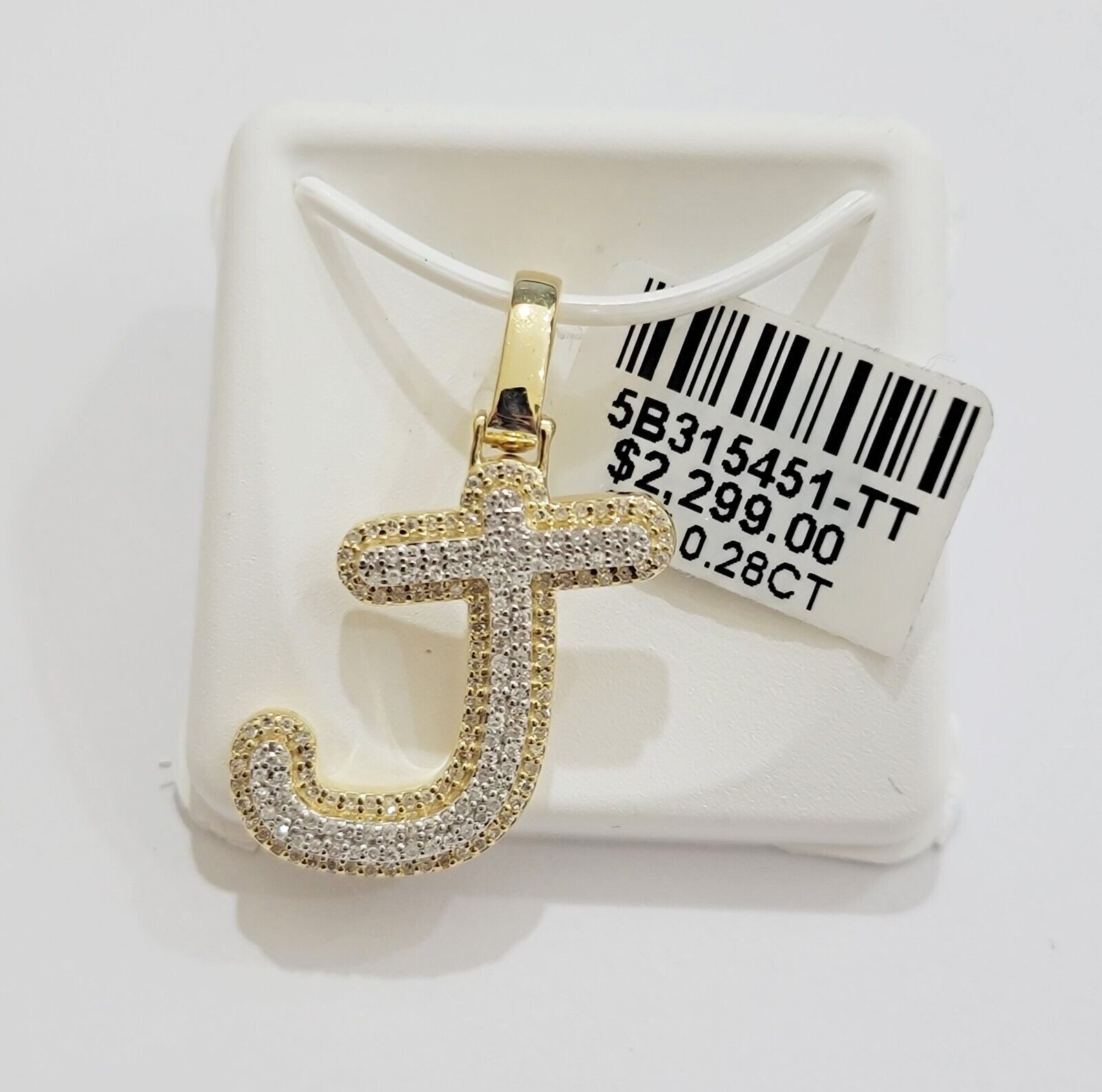 10k Gold Pendant Natural Diamond Initial Charm A - Z Alphabet 10K Yellow Gold REAL - GoldenlinQ