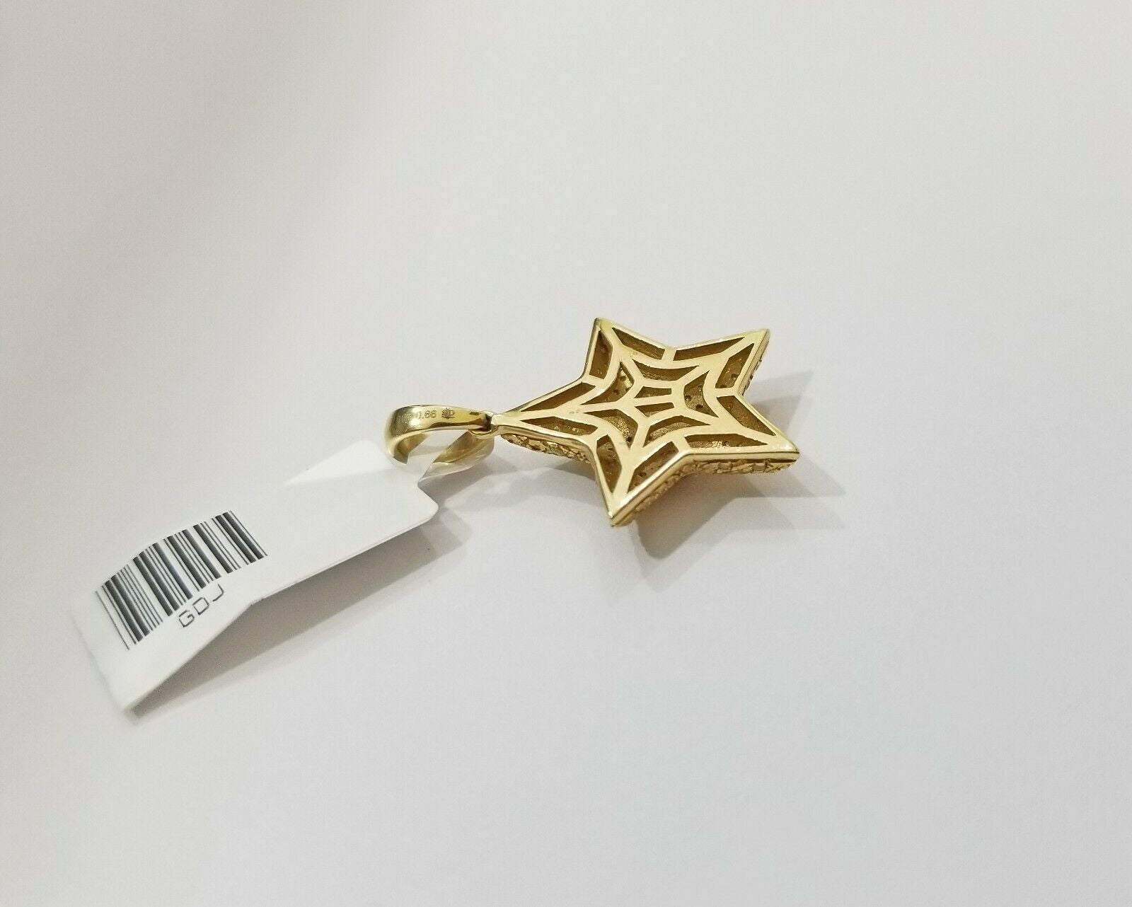 10k Gold Yellow Diamond Star Charm 0.64CT Diamond ,10Kt Real Diamond Pendent - GoldenlinQ