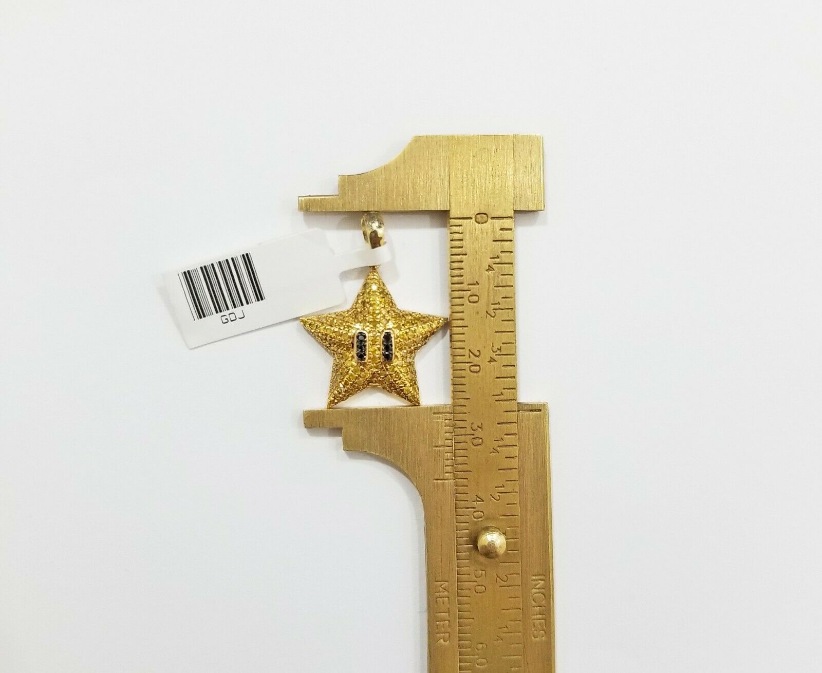 10k Gold Yellow Diamond Star Charm 0.64CT Diamond ,10Kt Real Diamond Pendent - GoldenlinQ