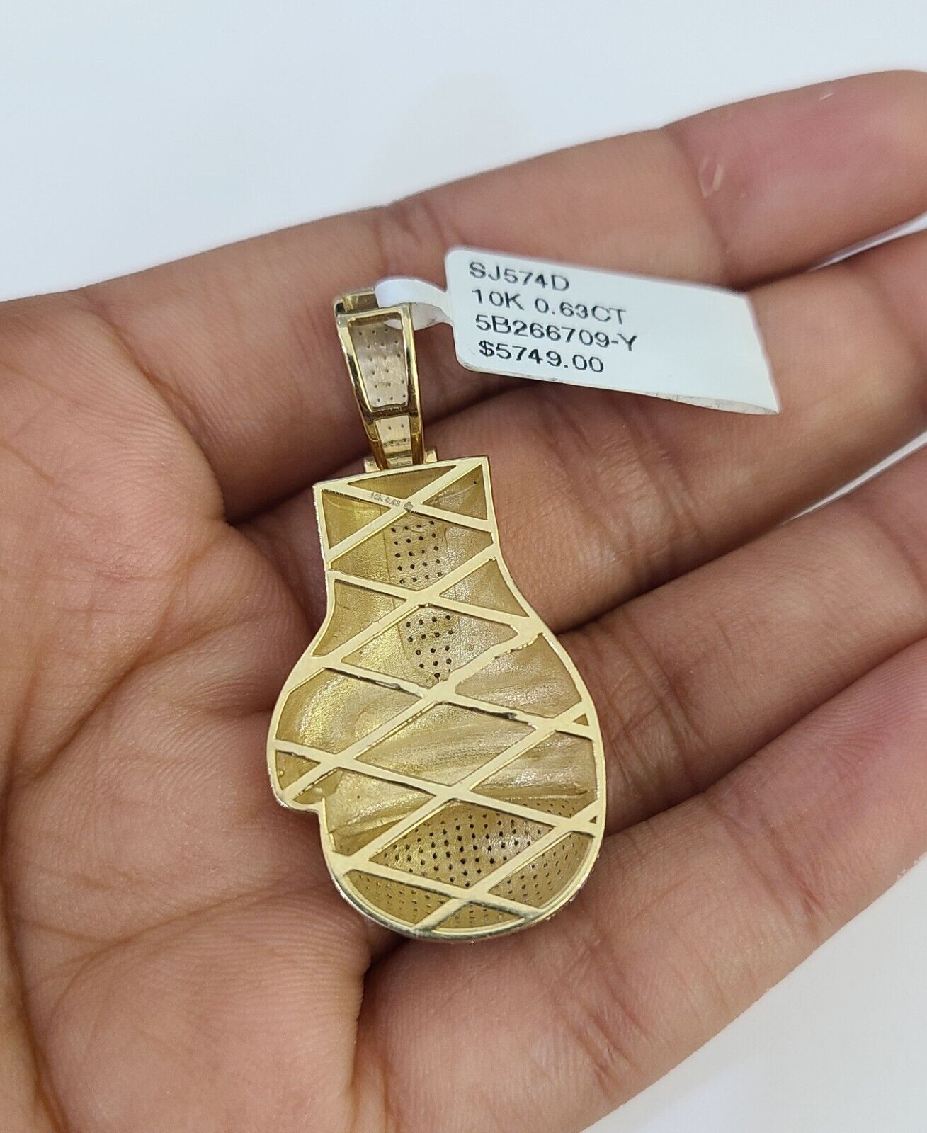 10k Miami Cuban Chain Boxing Glove Charm Set 4.5mm 20" - 28" Necklace Pendant Gold - GoldenlinQ