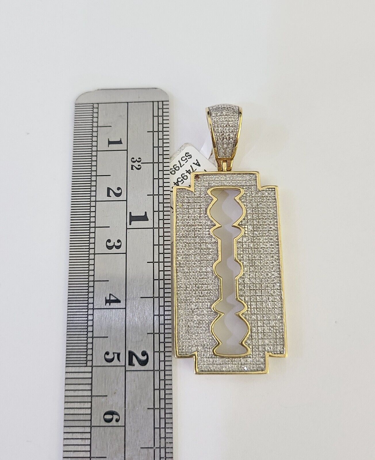 10k Miami Cuban Chain Razor Blade Charm Diamond Set 4.5mm 20" - 28" Necklace Gold - GoldenlinQ