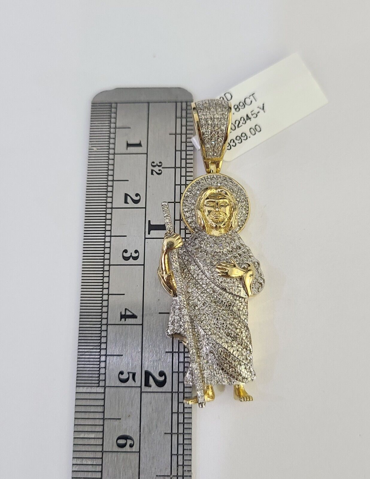 10k Miami Cuban Chain Saint Jude Charm Diamond Set 4.5mm 20" - 28" Necklace Gold - GoldenlinQ