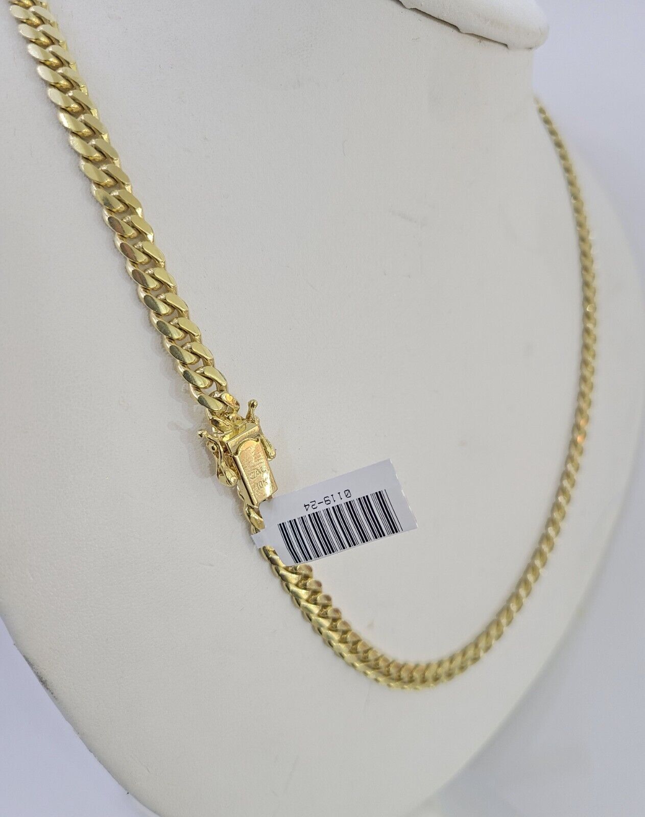 10k Miami Cuban Link Chain Necklace Solid Yellow Gold 6mm 18 - 26 Inches Real - GoldenlinQ