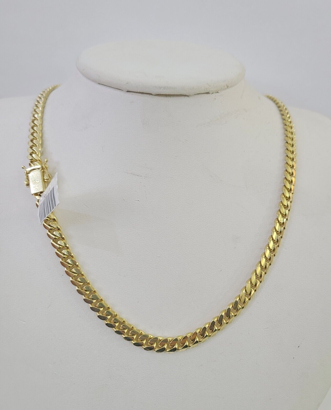 10k Miami Cuban Link Chain Necklace Solid Yellow Gold 6mm 18 - 26 Inches Real - GoldenlinQ
