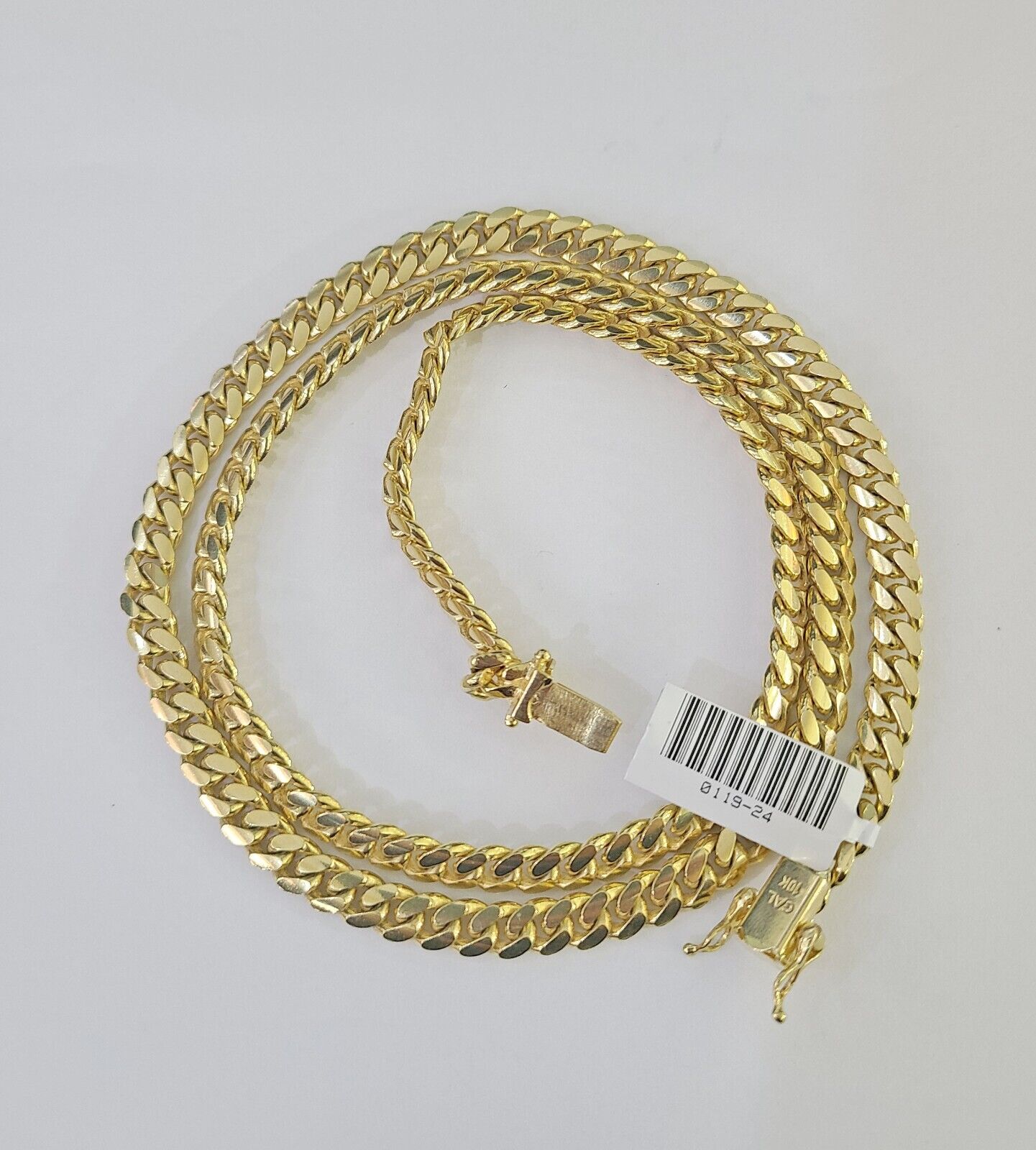 10k Miami Cuban Link Chain Necklace Solid Yellow Gold 6mm 18 - 26 Inches Real - GoldenlinQ