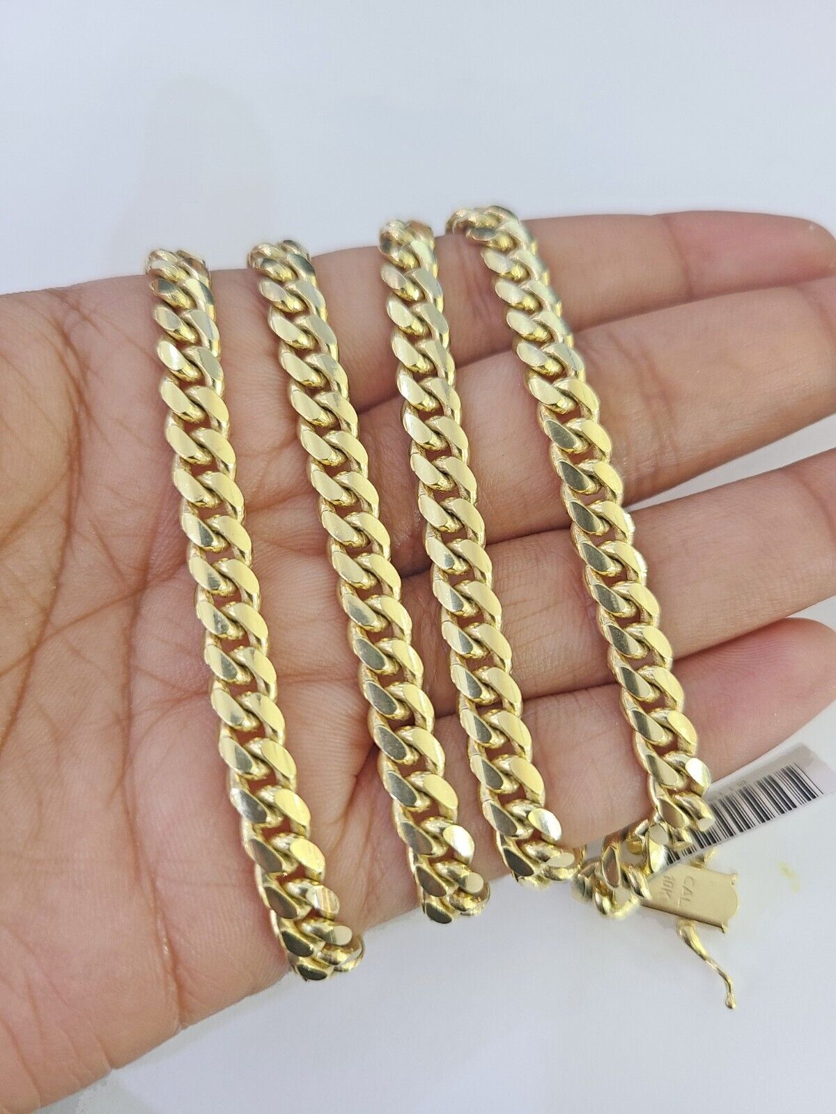 10k Miami Cuban Link Chain Necklace Solid Yellow Gold 6mm 18 - 26 Inches Real - GoldenlinQ