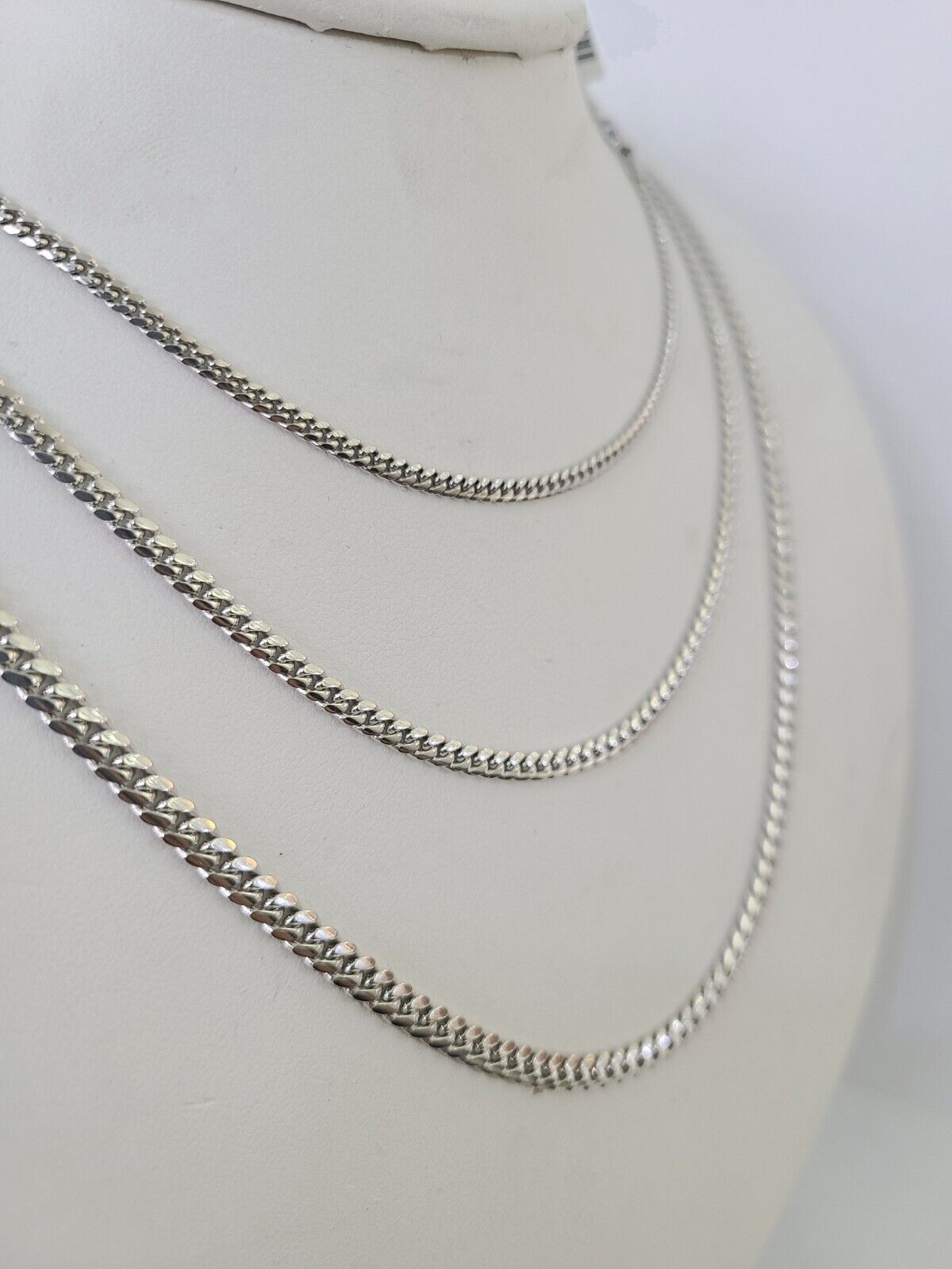 10k Miami Cuban Link Chain White Gold Necklace 18 - 26 Inches Real Men Women - GoldenlinQ