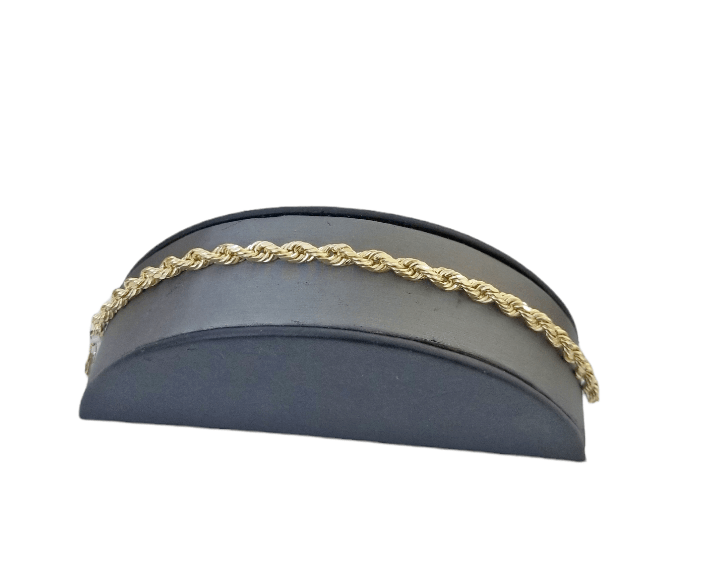 10K Real Gold Bracelet 9" Inch Rope Chain 5mm Lobster Lock Yellow Gold - GoldenlinQ