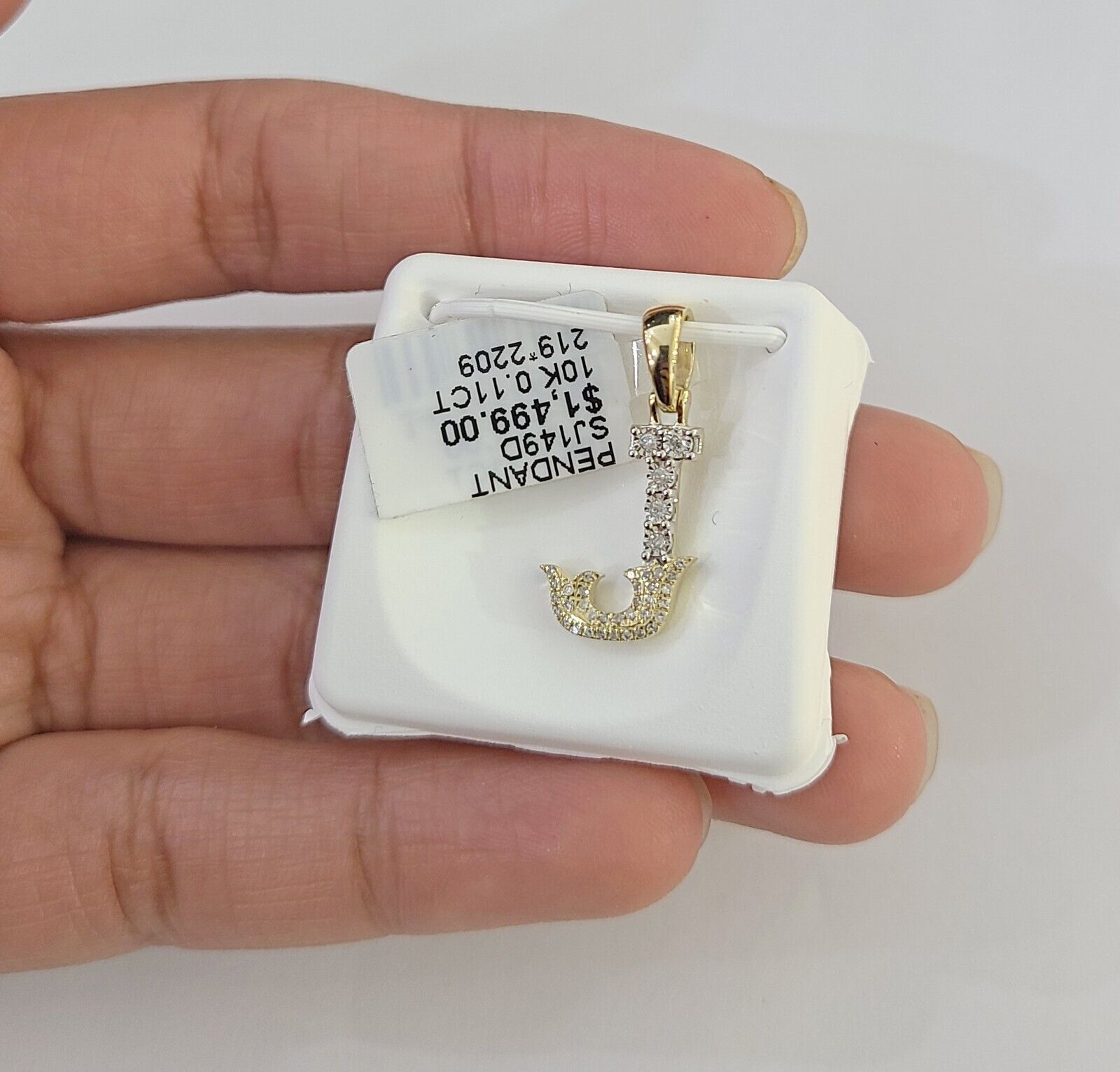 10k Real Yellow Gold Genuine Diamond Initial A - Z Alphabet Charm Letters Pendent - GoldenlinQ