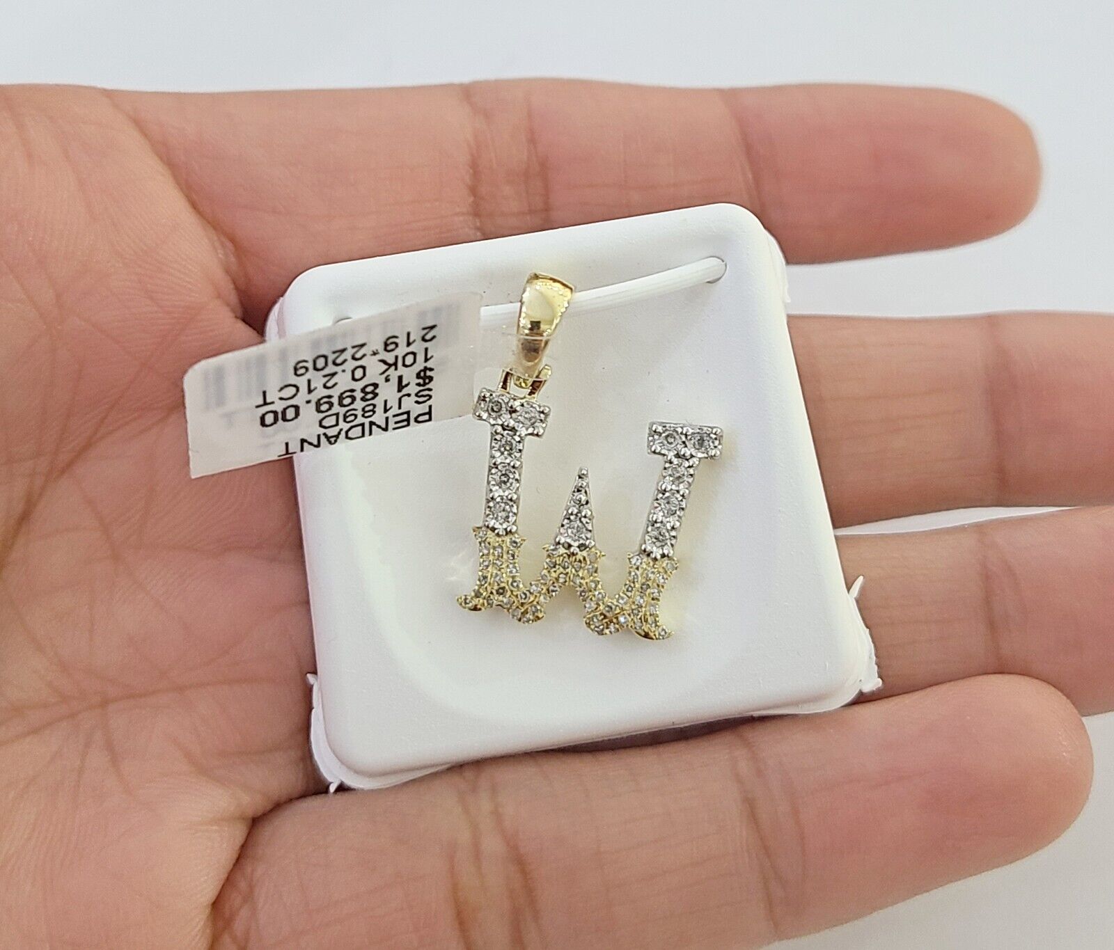 10k Real Yellow Gold Genuine Diamond Initial A - Z Alphabet Charm Letters Pendent - GoldenlinQ