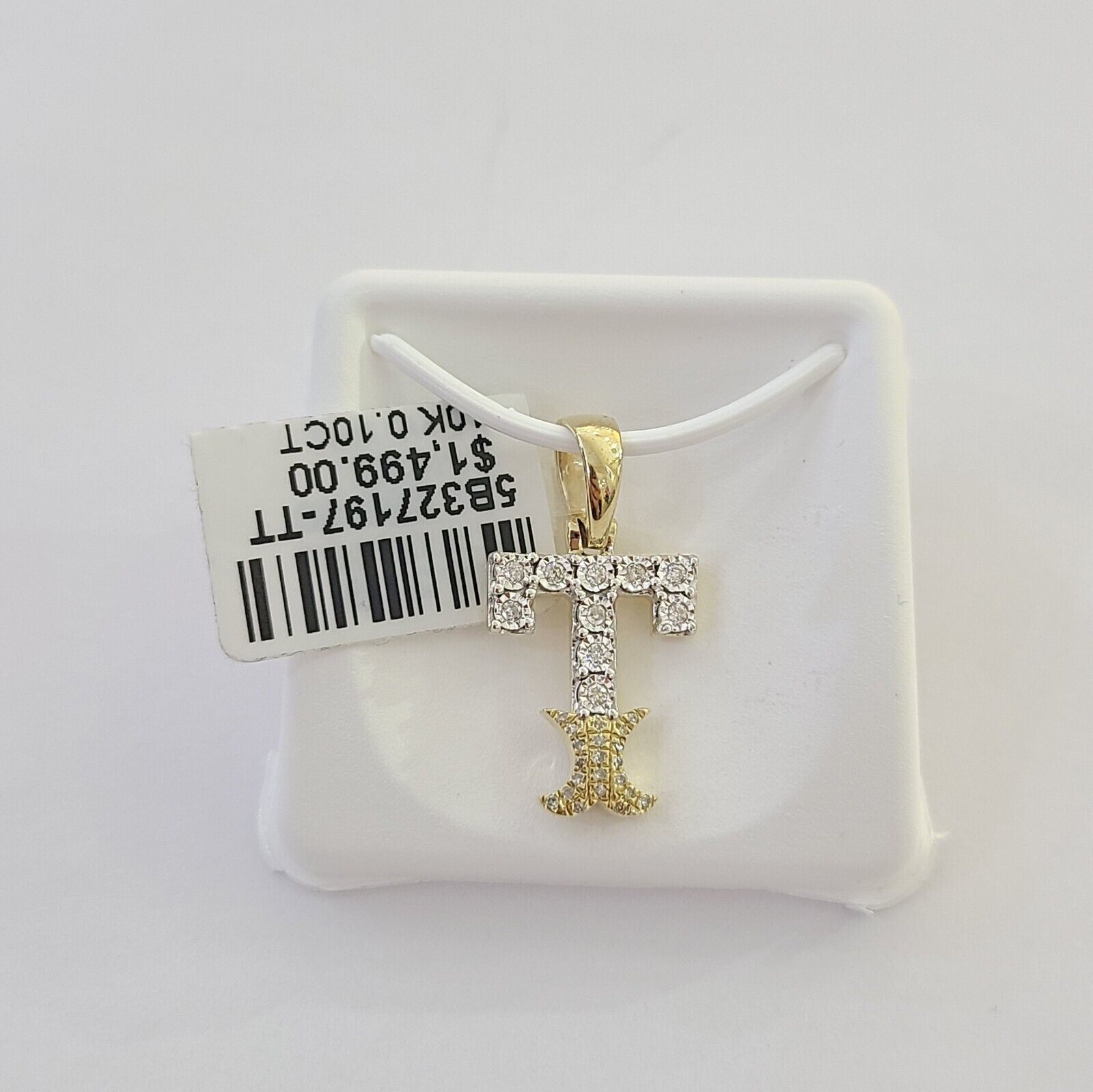 10k Real Yellow Gold Genuine Diamond Initial A - Z Alphabet Charm Letters Pendent - GoldenlinQ
