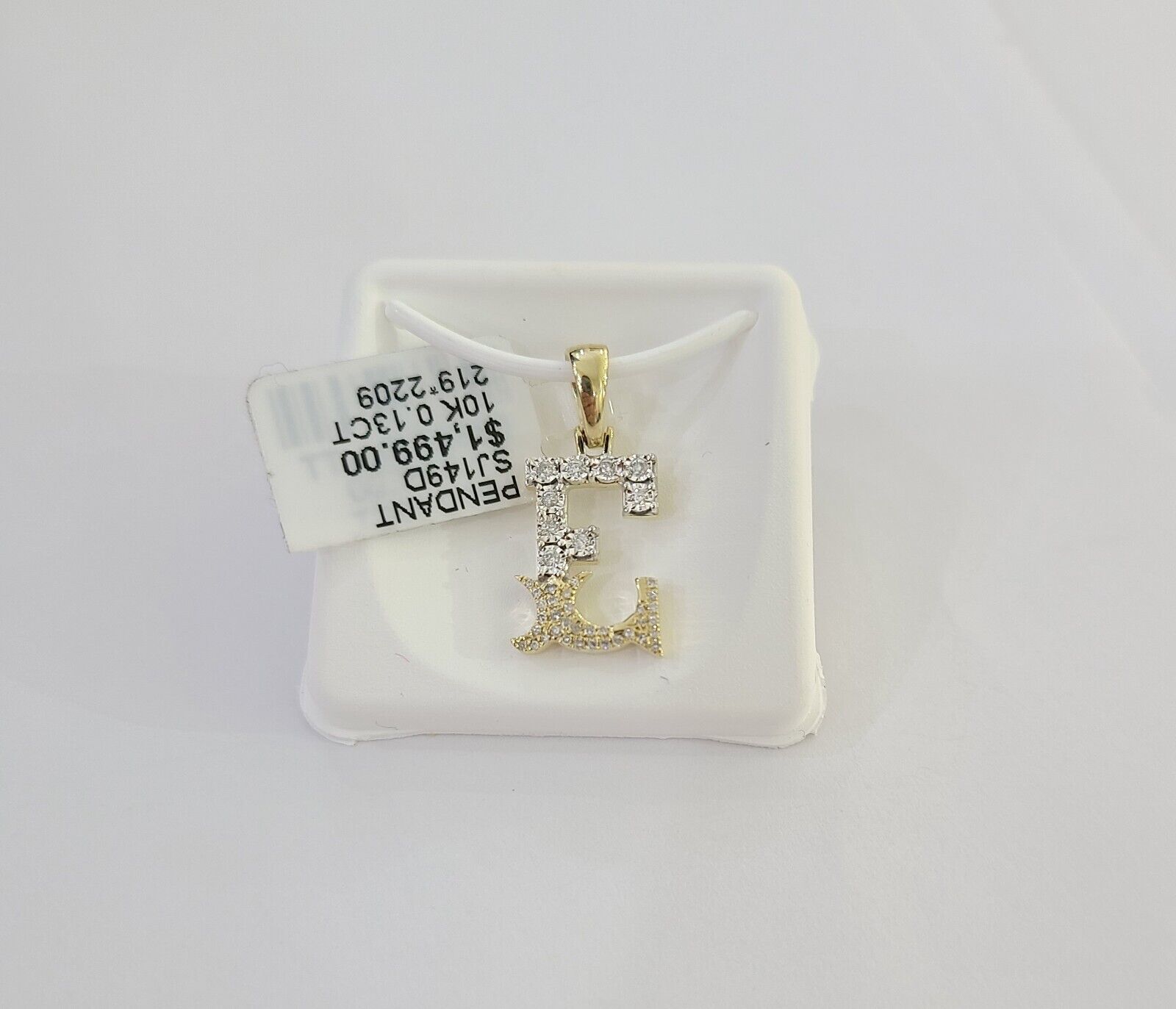 10k Real Yellow Gold Genuine Diamond Initial A - Z Alphabet Charm Letters Pendent - GoldenlinQ