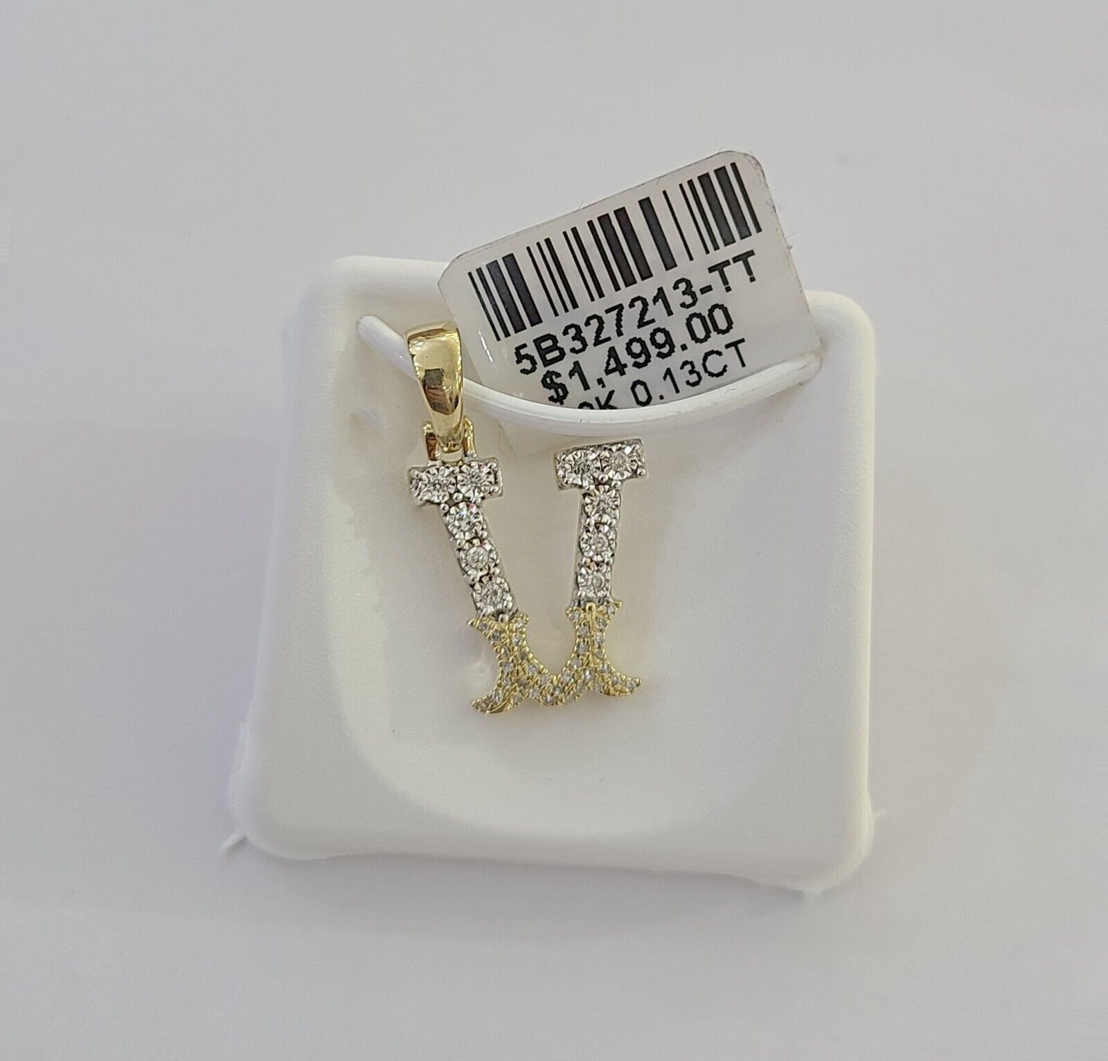 10k Real Yellow Gold Genuine Diamond Initial A - Z Alphabet Charm Letters Pendent - GoldenlinQ