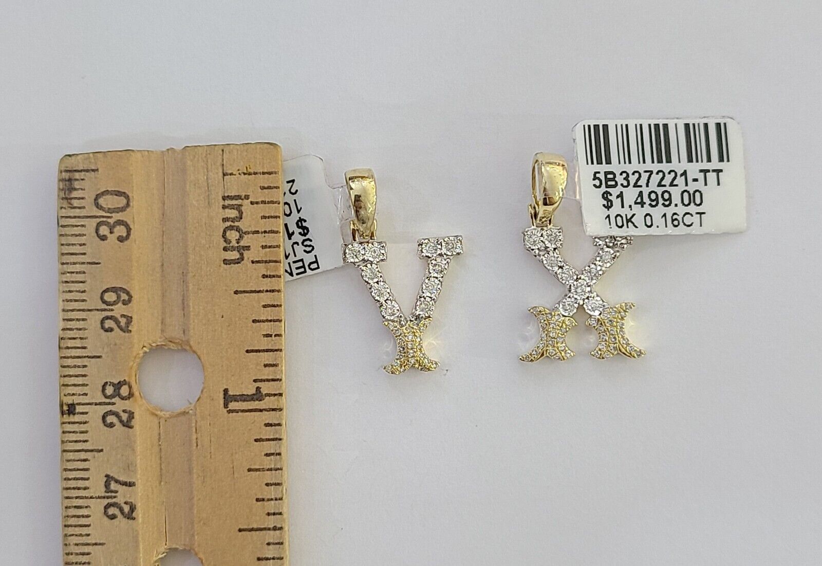 10k Real Yellow Gold Genuine Diamond Initial A - Z Alphabet Charm Letters Pendent - GoldenlinQ
