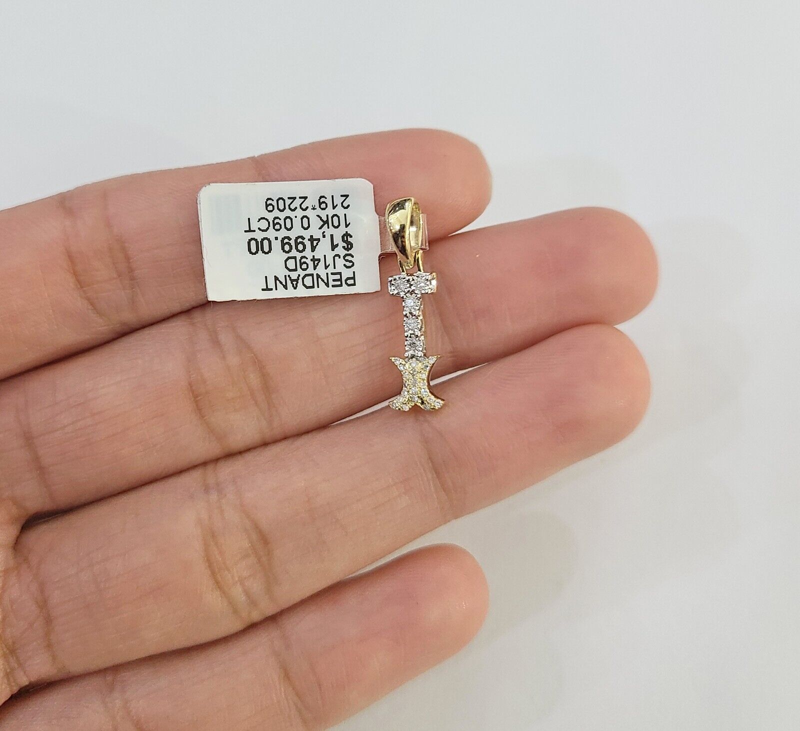 10k Real Yellow Gold Genuine Diamond Initial A - Z Alphabet Charm Letters Pendent - GoldenlinQ