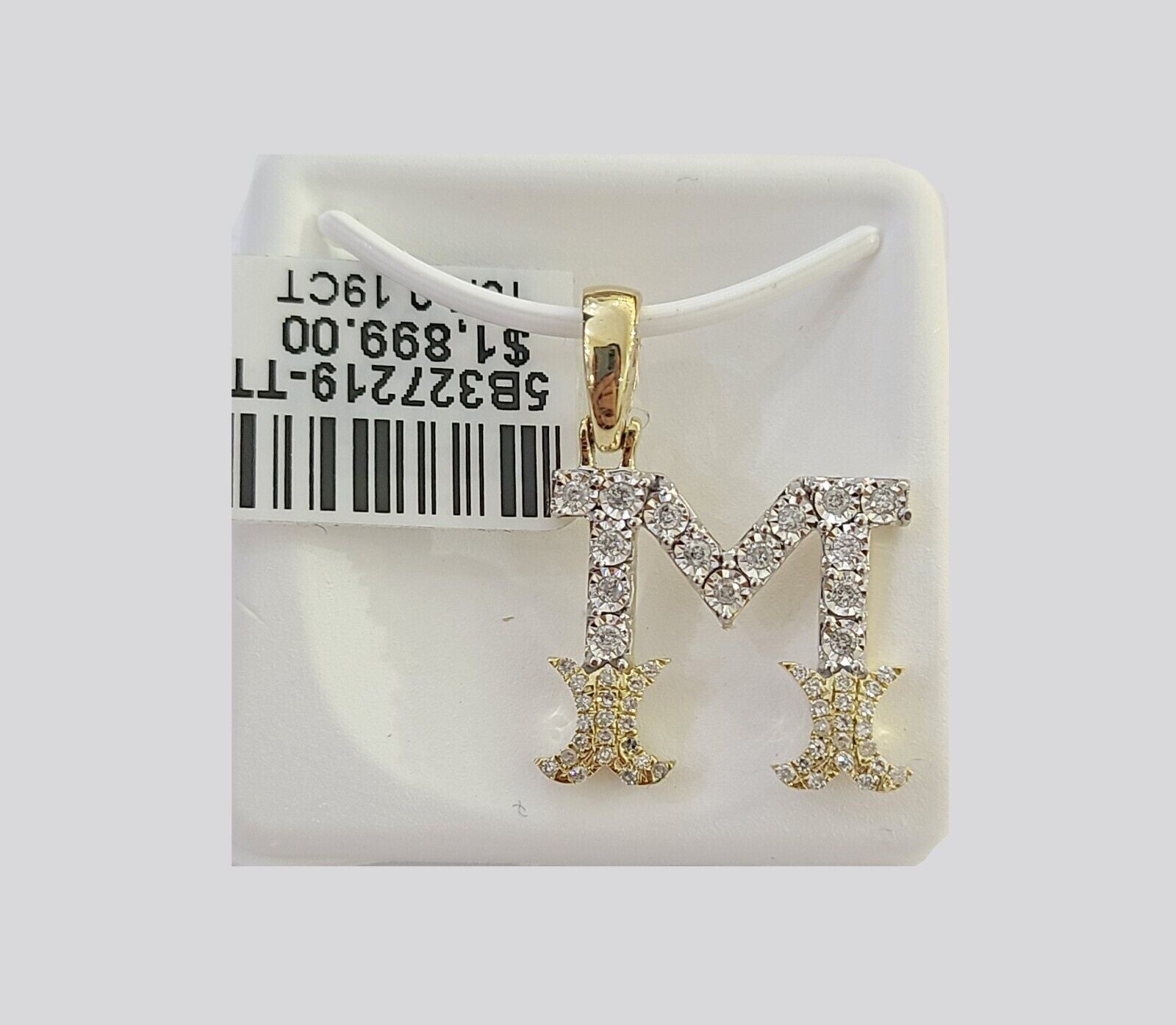 10k Real Yellow Gold Genuine Diamond Initial A - Z Alphabet Charm Letters Pendent - GoldenlinQ