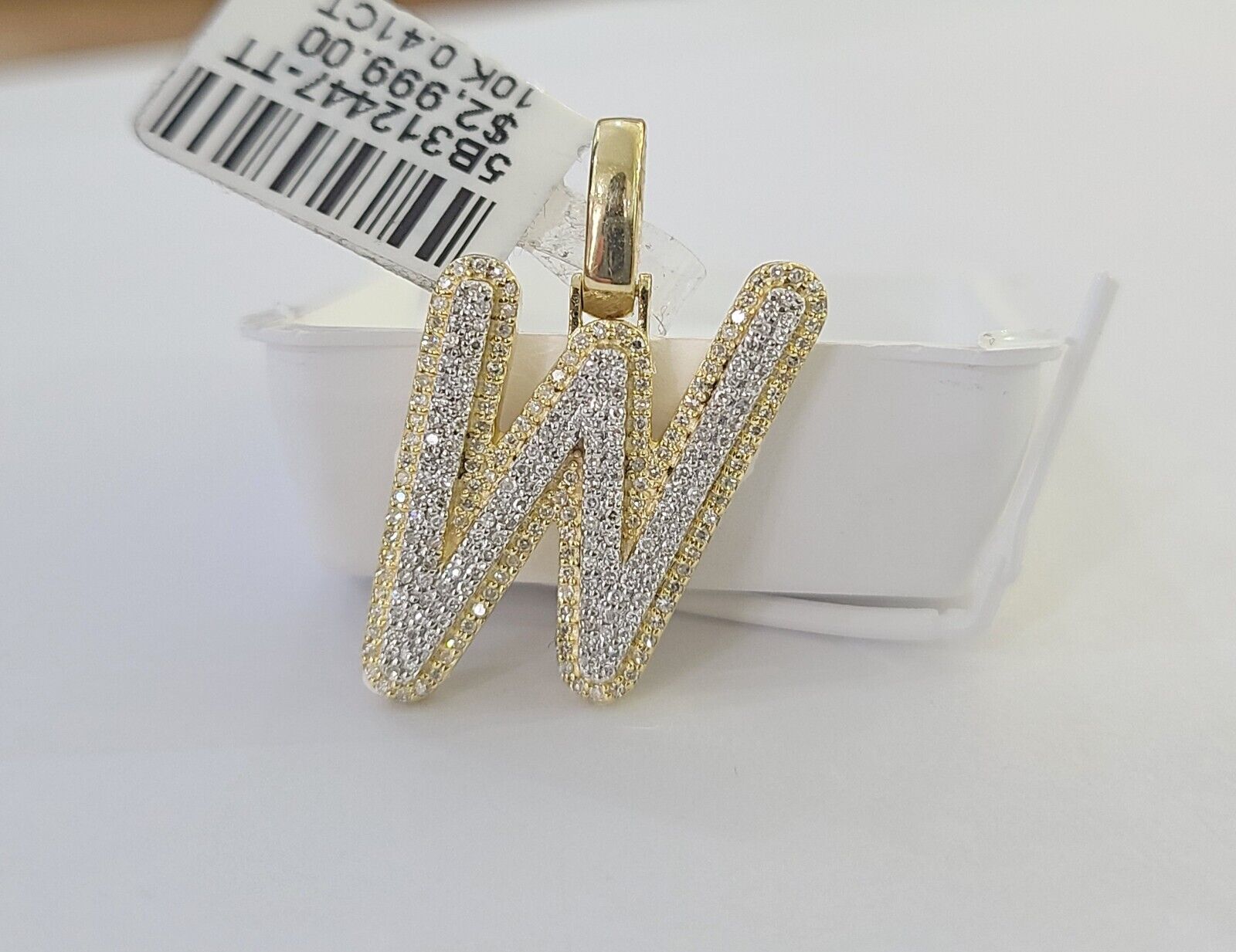 10k Real Yellow Gold Genuine Diamond Initial A - Z Alphabet Charm Pendent - GoldenlinQ