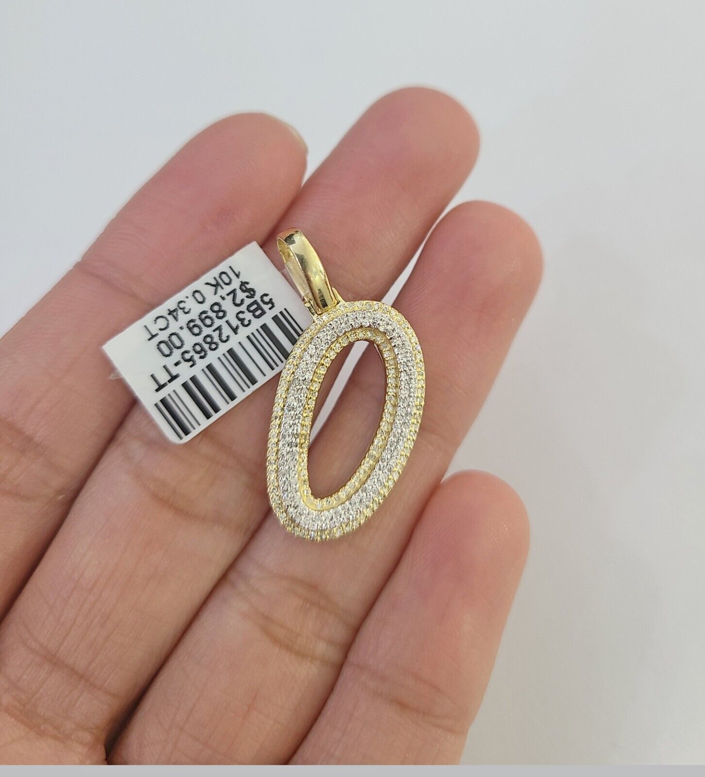 10k Real Yellow Gold Genuine Diamond Initial A - Z Alphabet Charm Pendent - GoldenlinQ