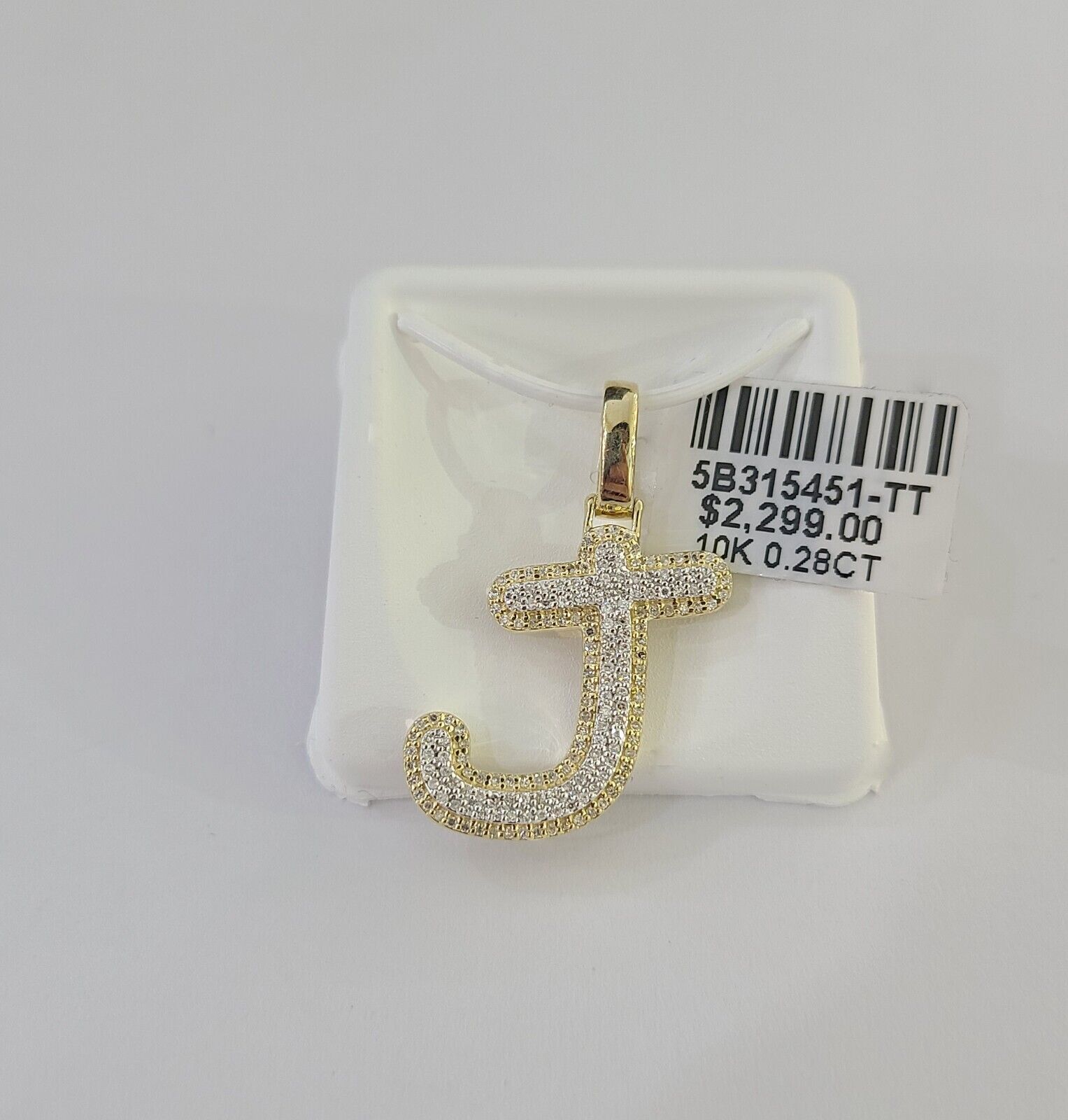 10k Real Yellow Gold Genuine Diamond Initial A - Z Alphabet Charm Pendent - GoldenlinQ