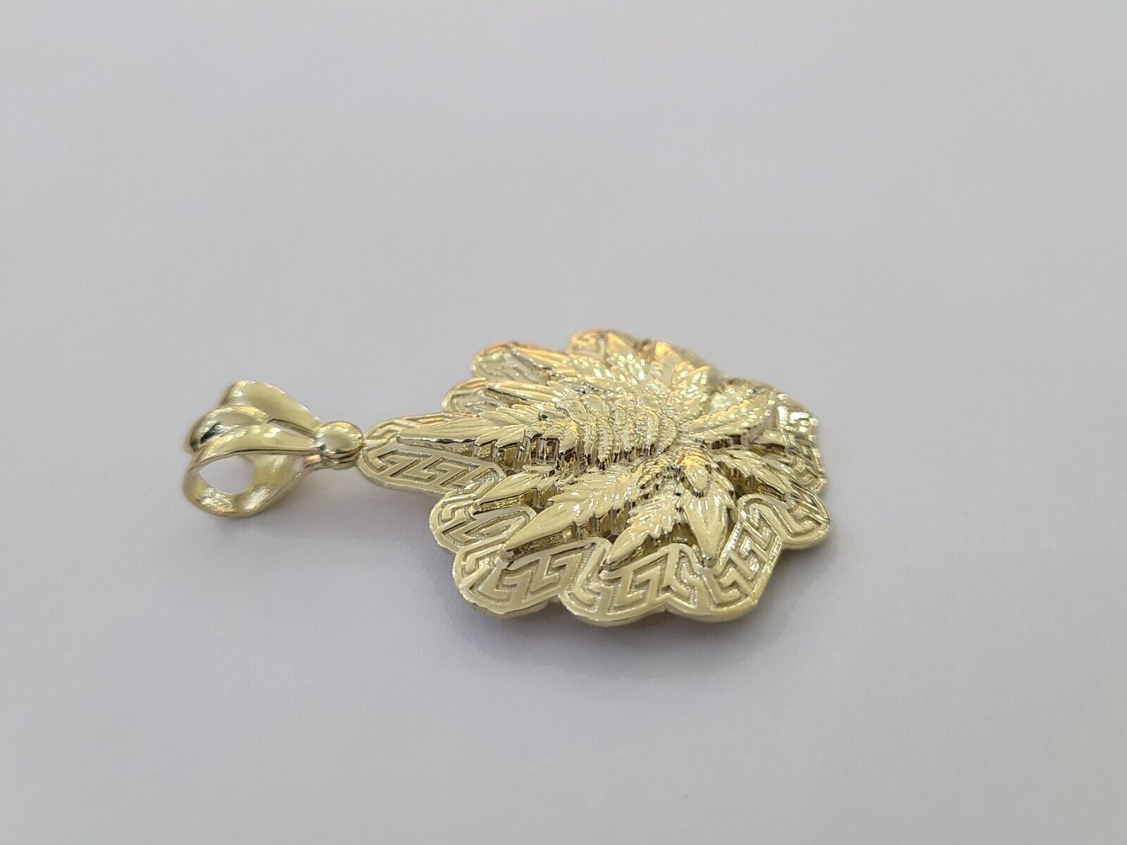 10K Real Yellow Gold Marijuana Leaf Charm Pendant High Weed Gold 10kt - GoldenlinQ