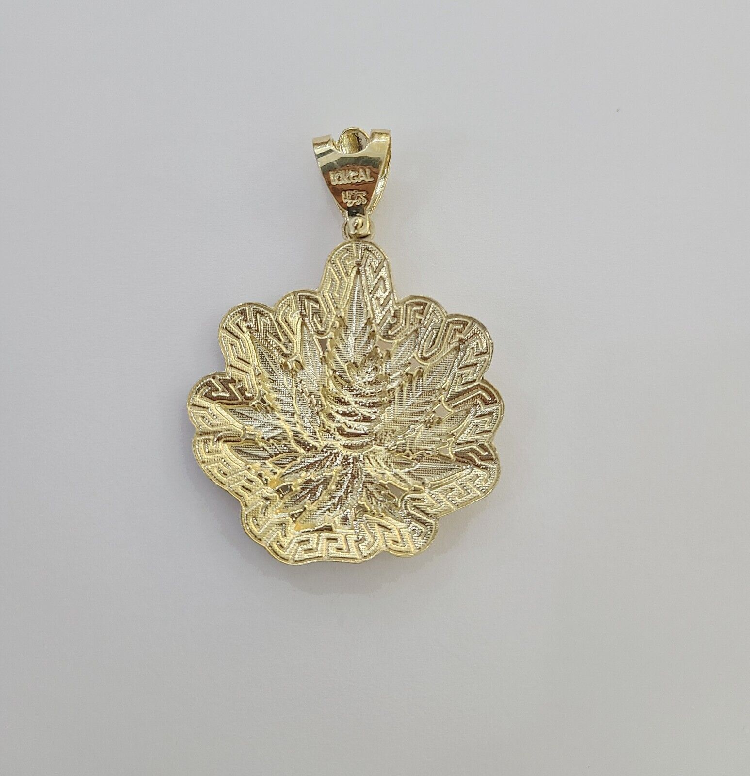 10K Real Yellow Gold Marijuana Leaf Charm Pendant High Weed Gold 10kt - GoldenlinQ