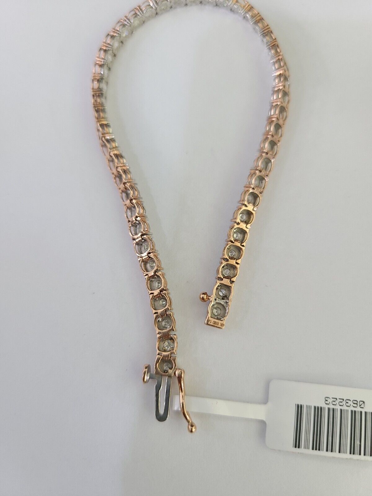 10K Rose Gold Diamond Bracelet Women Ladies 7" REAL Genuine Gold - GoldenlinQ