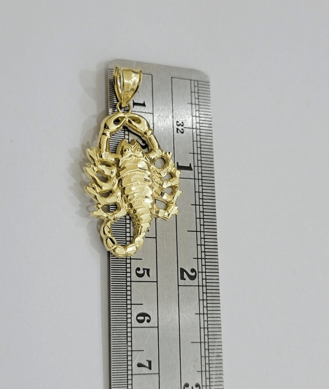 10k Scorpio Charm Pendant 1.8'' Real 10kt Yellow Gold For Chain & Necklace SALE - GoldenlinQ